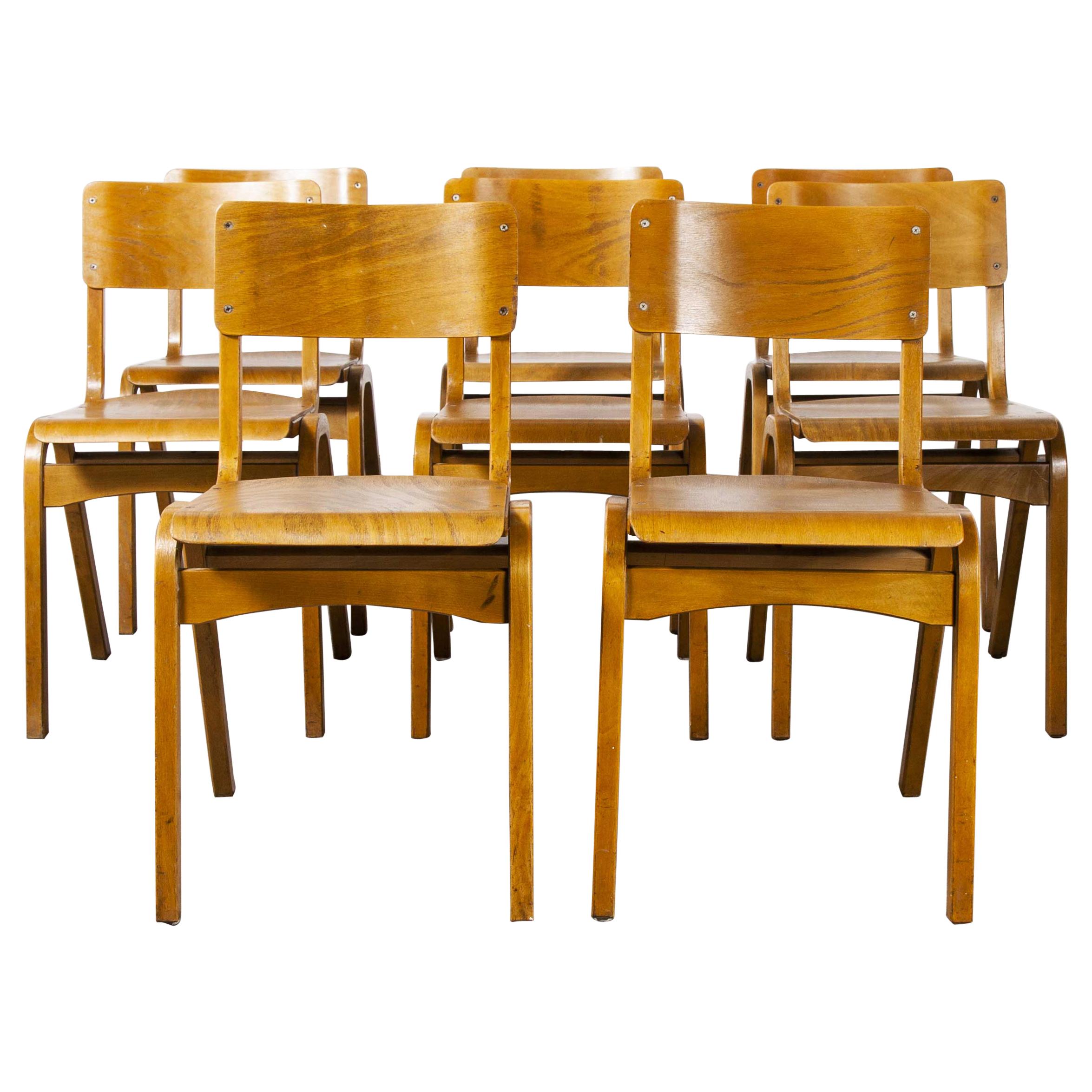 1950s Tecta Stacking Dining Chairs in Beechwood, Set of Eight