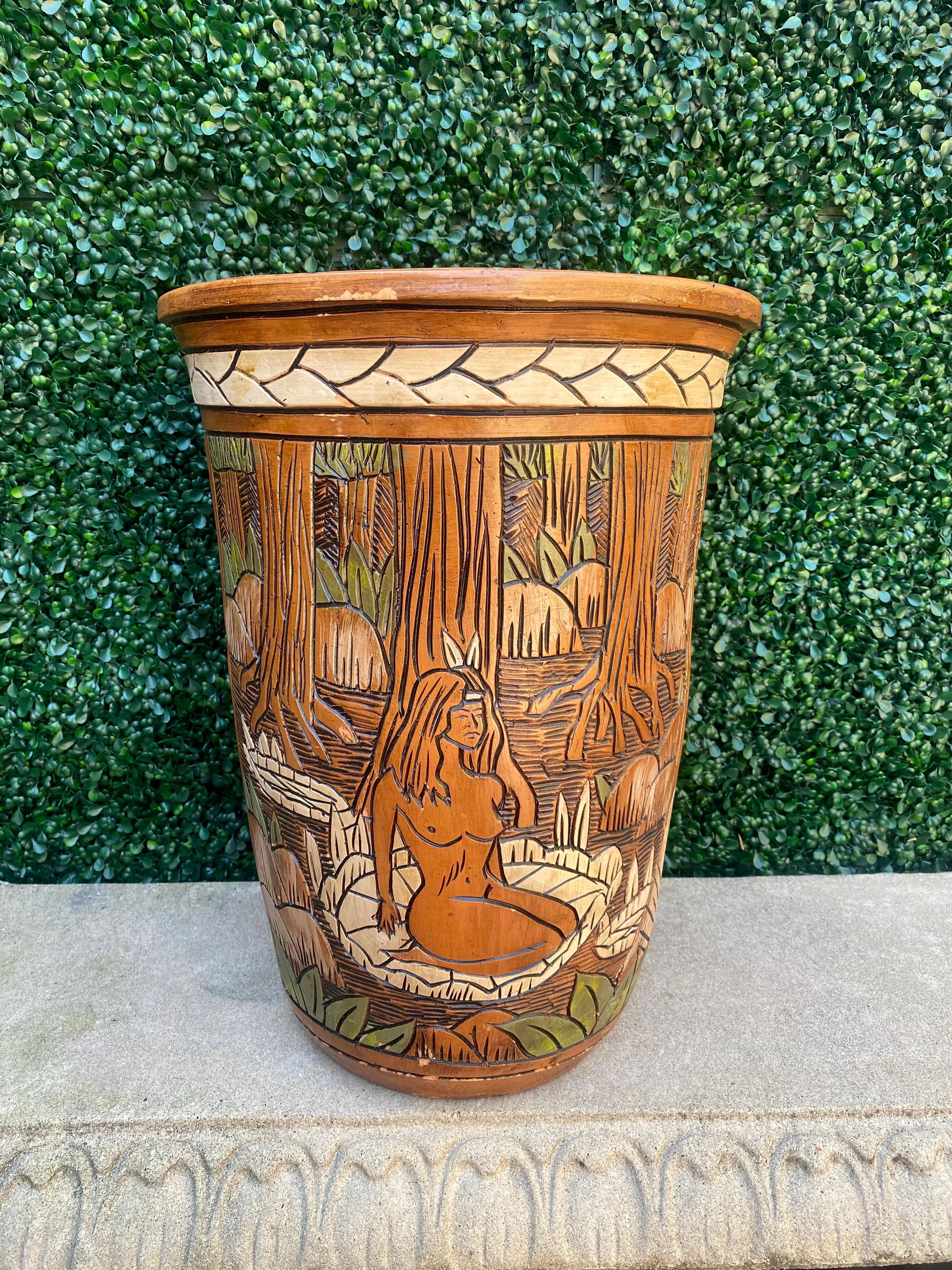 On offer on this occasion is one of the most stunning and rare, handmade and painted vase  you could hope to find. Outstanding design is exhibited throughout. The beautiful vase is statement piece. Just look at the gorgeous details on this beauty!