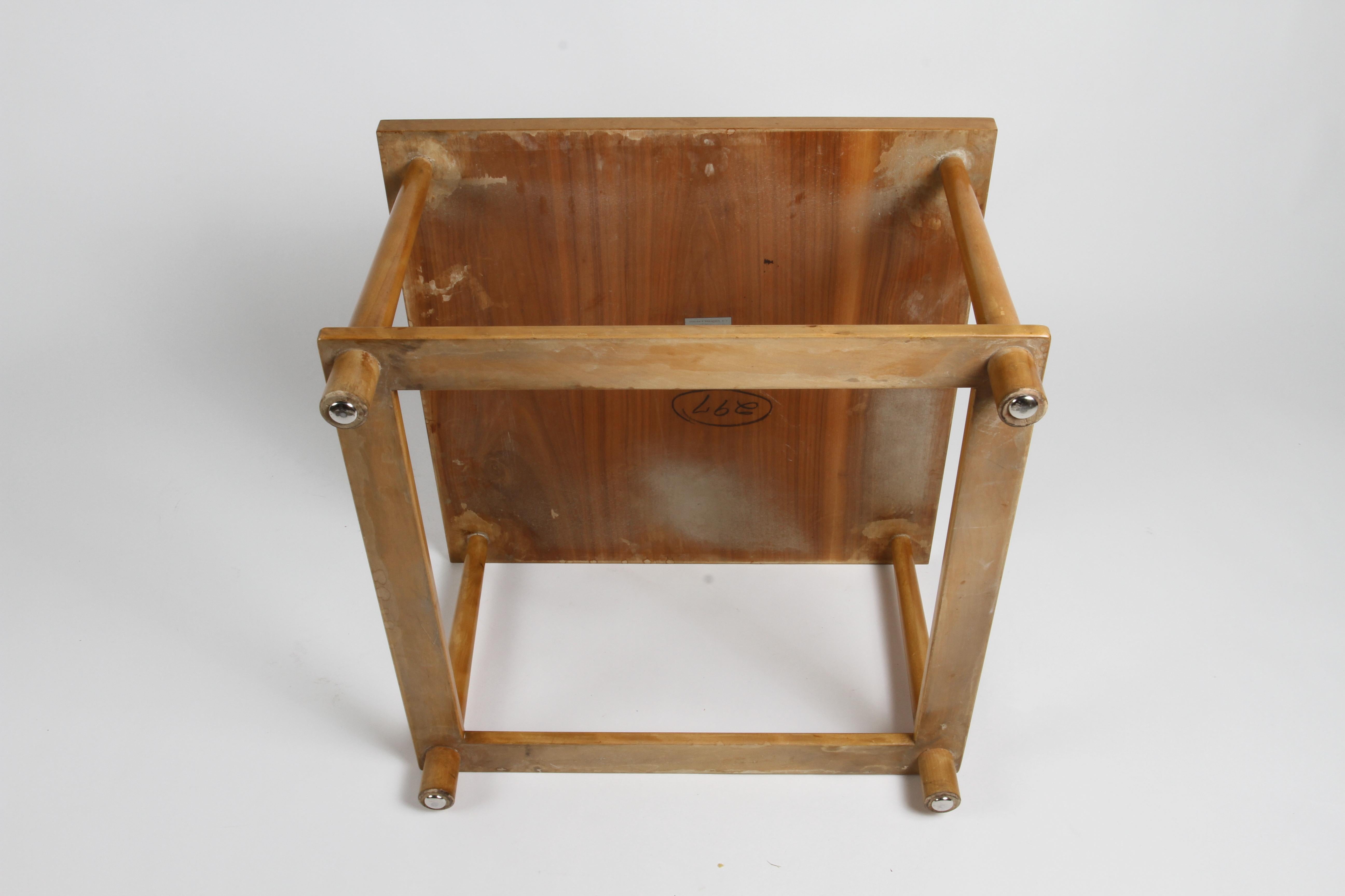 1950s T.H. Robsjohns-Gibbings for Widdicomb Reverse Taper Walnut End Table 3