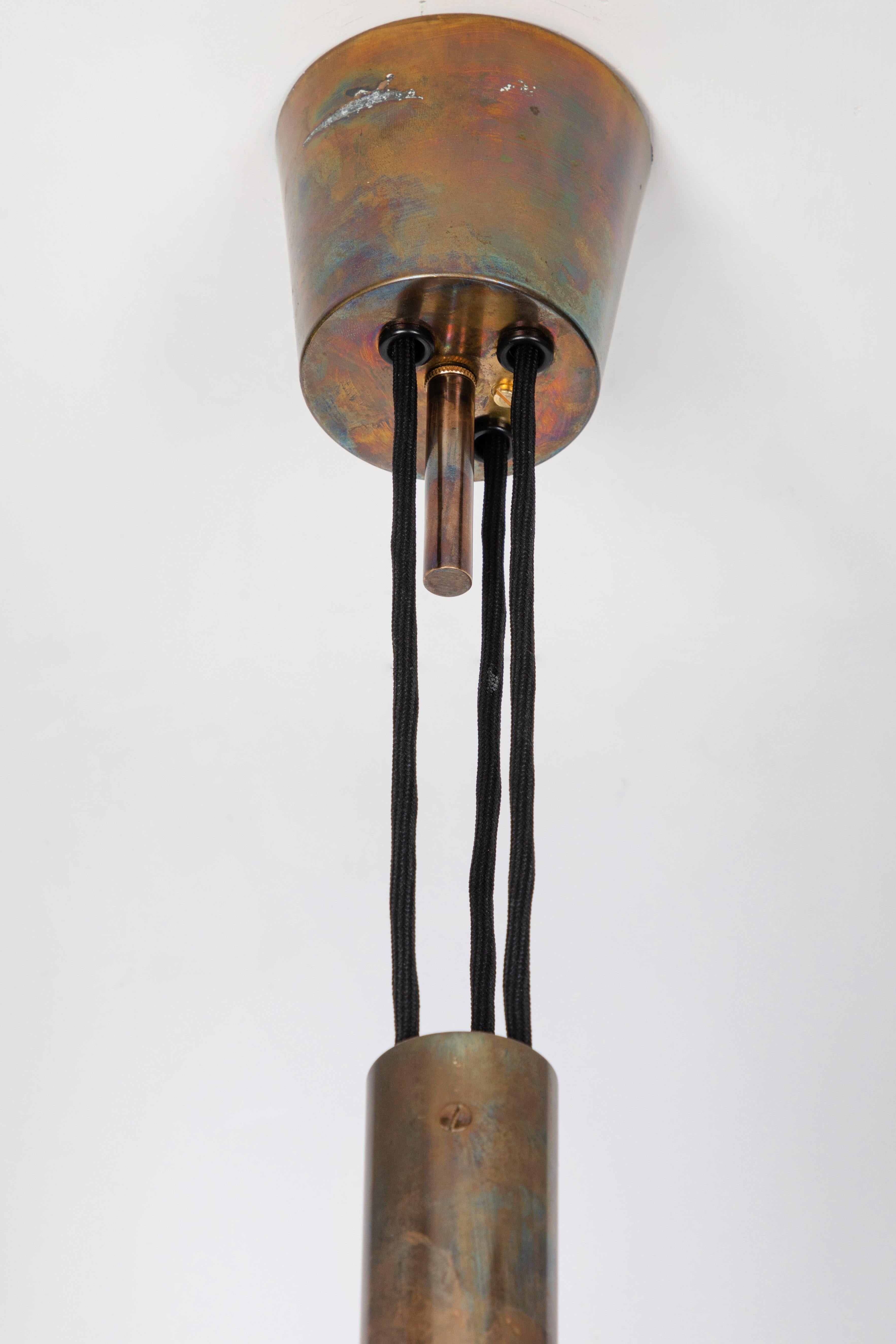 1950s TH Valentiner Brass Counterweight Pendant 2