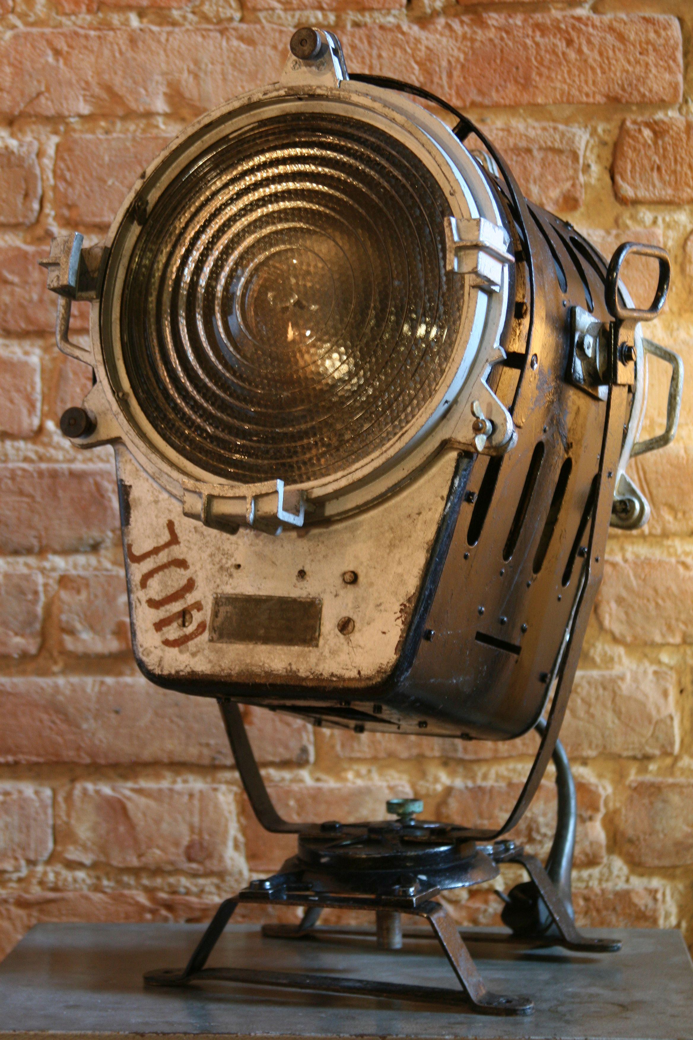 Cast 1950s Theater and Film Spotlight Model RF 250 For Sale