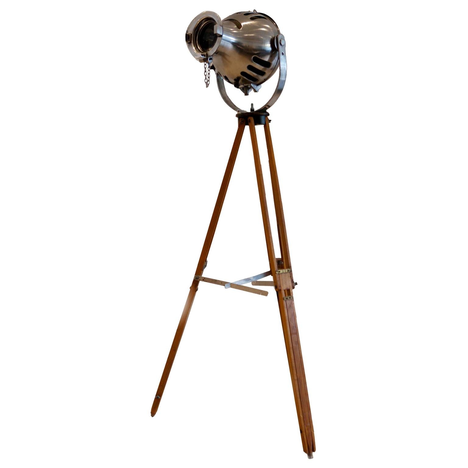 1950s Theatre Stage Light and Tripod