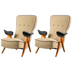 1950s Theo Ruth Model 105 'Hair Pin' Easy Chairs for Artifort