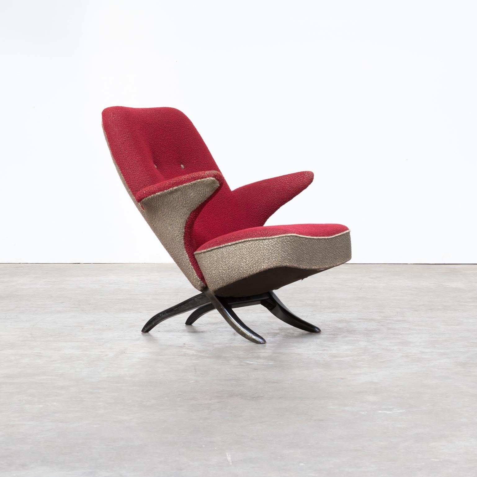 Dutch 1950s Theo Ruth ‘Penguin’ Lounge Fauteuil for Artifort For Sale
