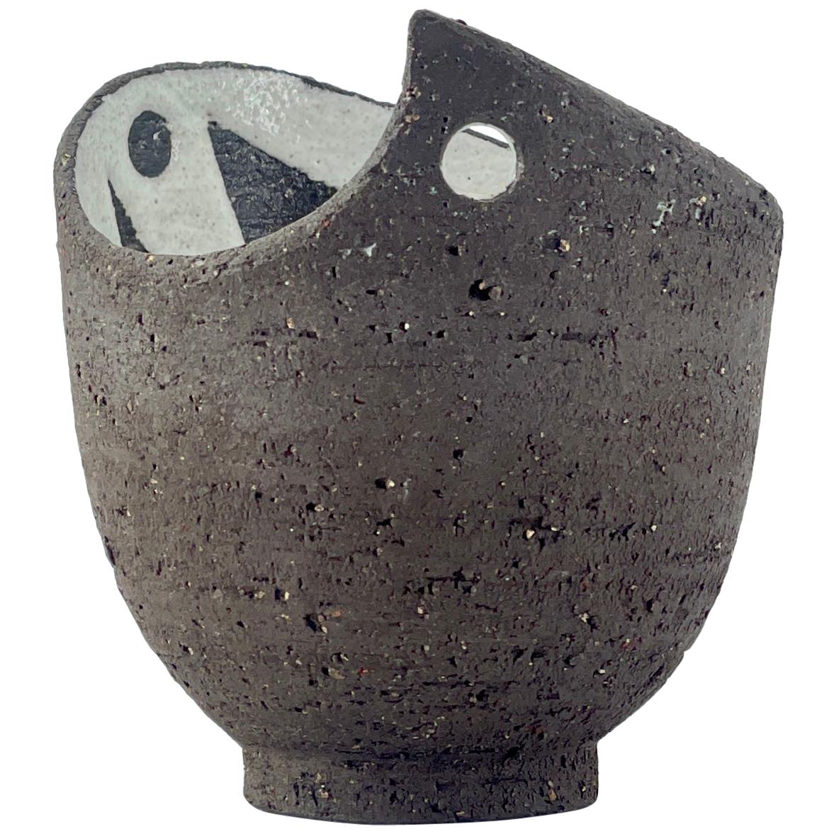 Thomas Toft Danish Studio Pottery Kleine Mid-Century-Modern-Salzbecher-Vase, 1950er Jahre im Angebot