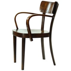 1950s Thonet Inspired Office Chair with Armrests, Tatra