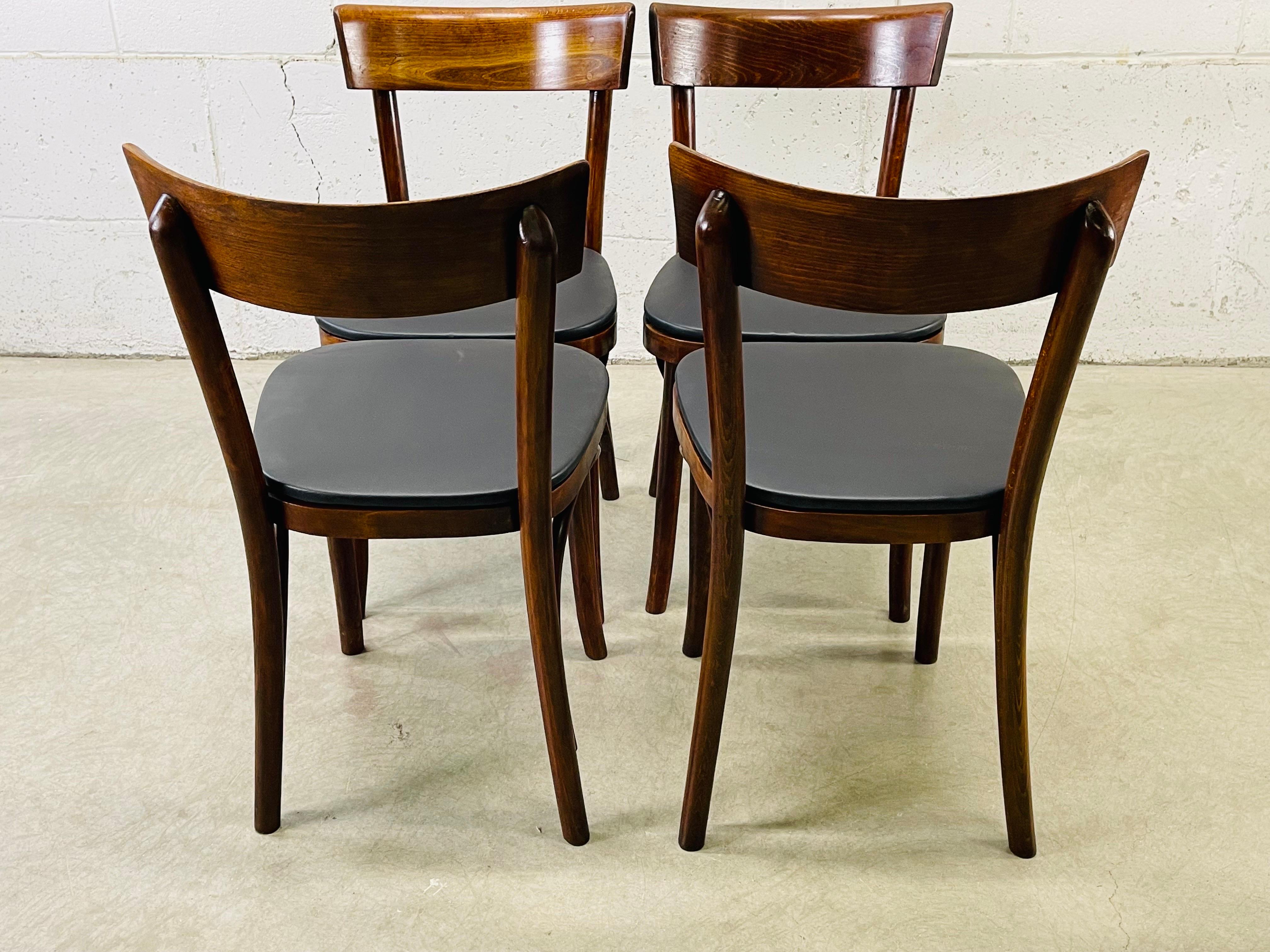 1950s Thonet Style Dining Chairs, Set of 4 For Sale 4