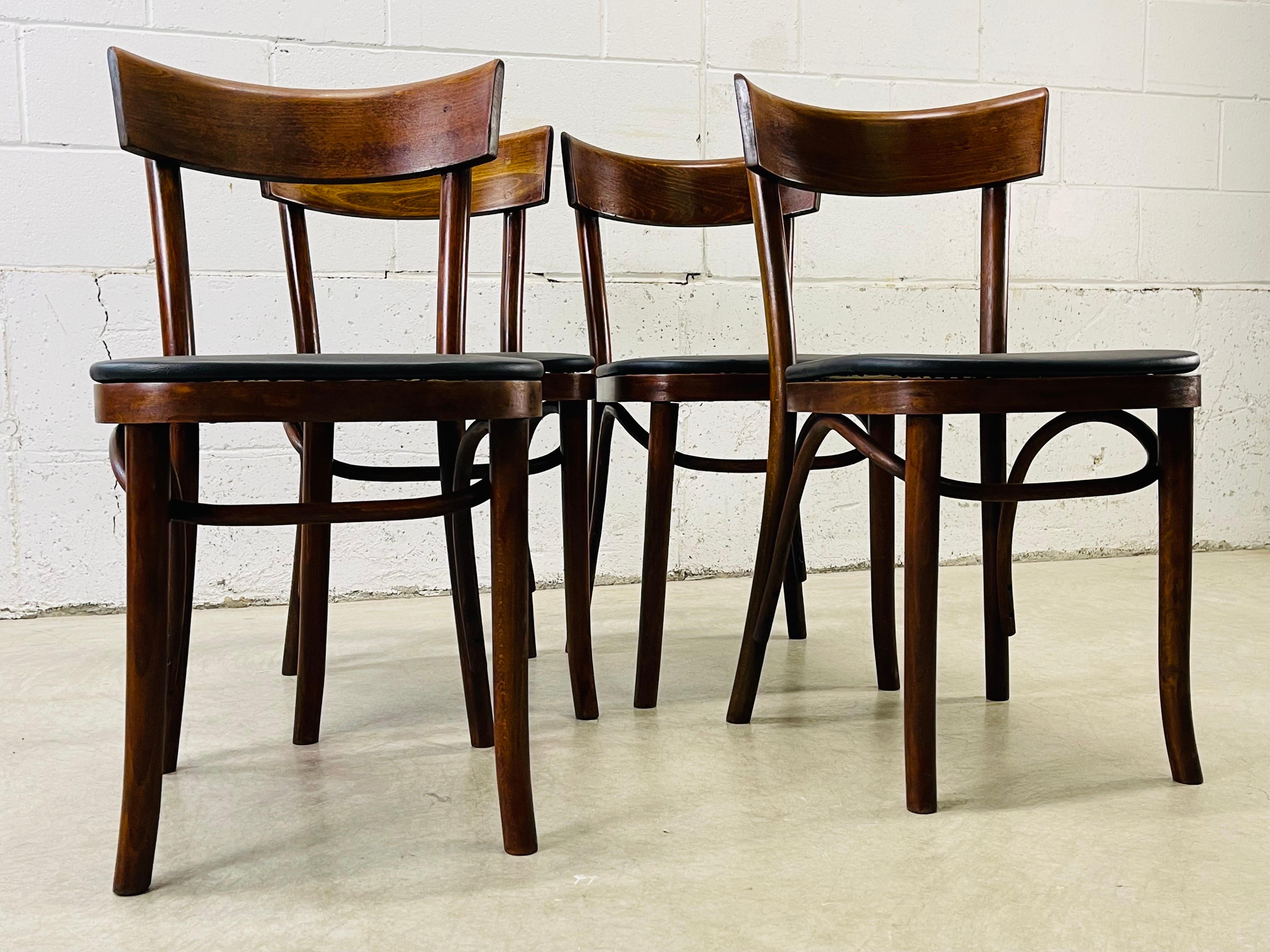 1950s Thonet Style Dining Chairs, Set of 4 For Sale 5