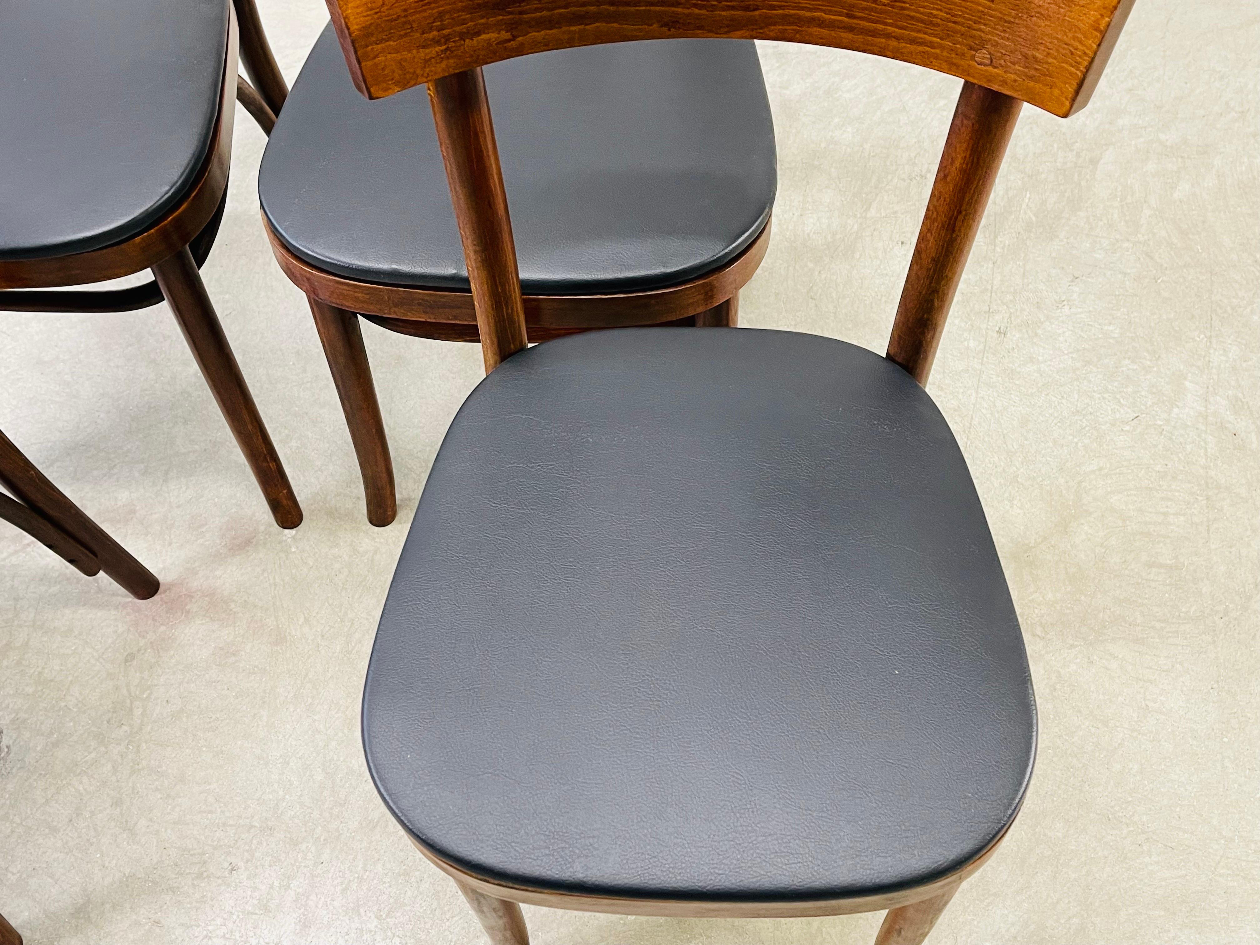 20th Century 1950s Thonet Style Dining Chairs, Set of 4 For Sale