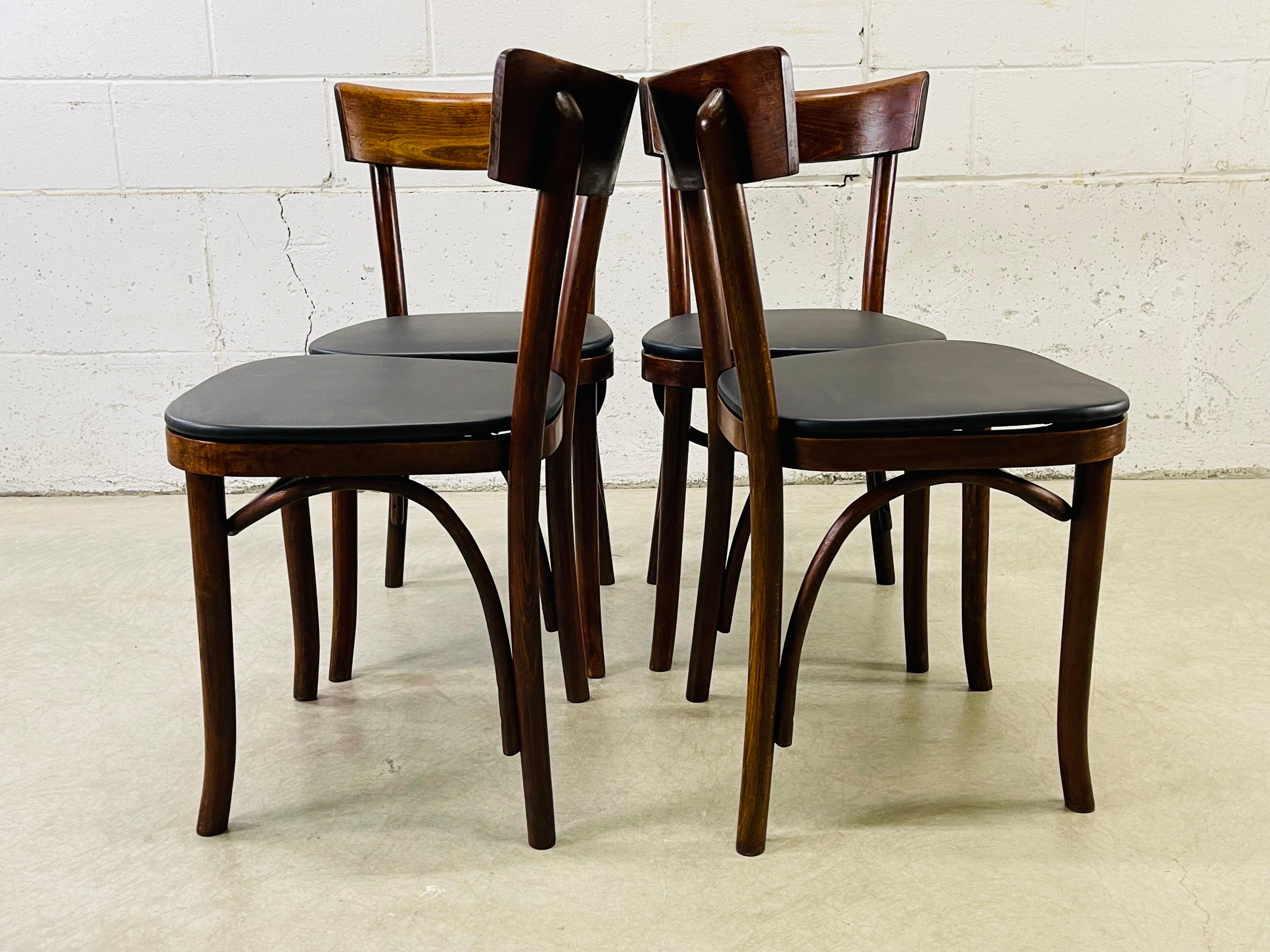 1950s Thonet Style Dining Chairs, Set of 4 For Sale 2
