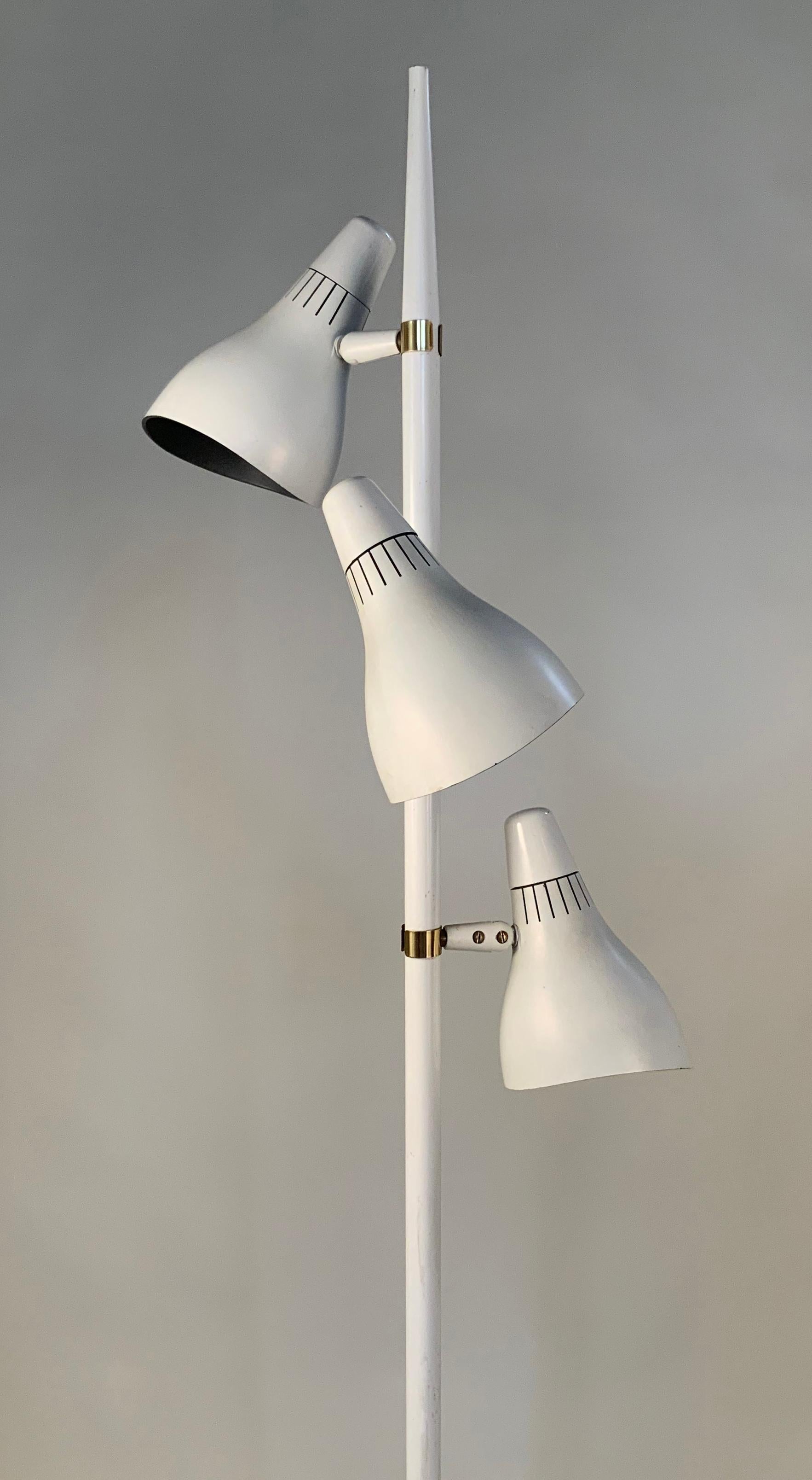 American 1950s Three-Light Floor Lamp by Gerald Thurston for Lightolier