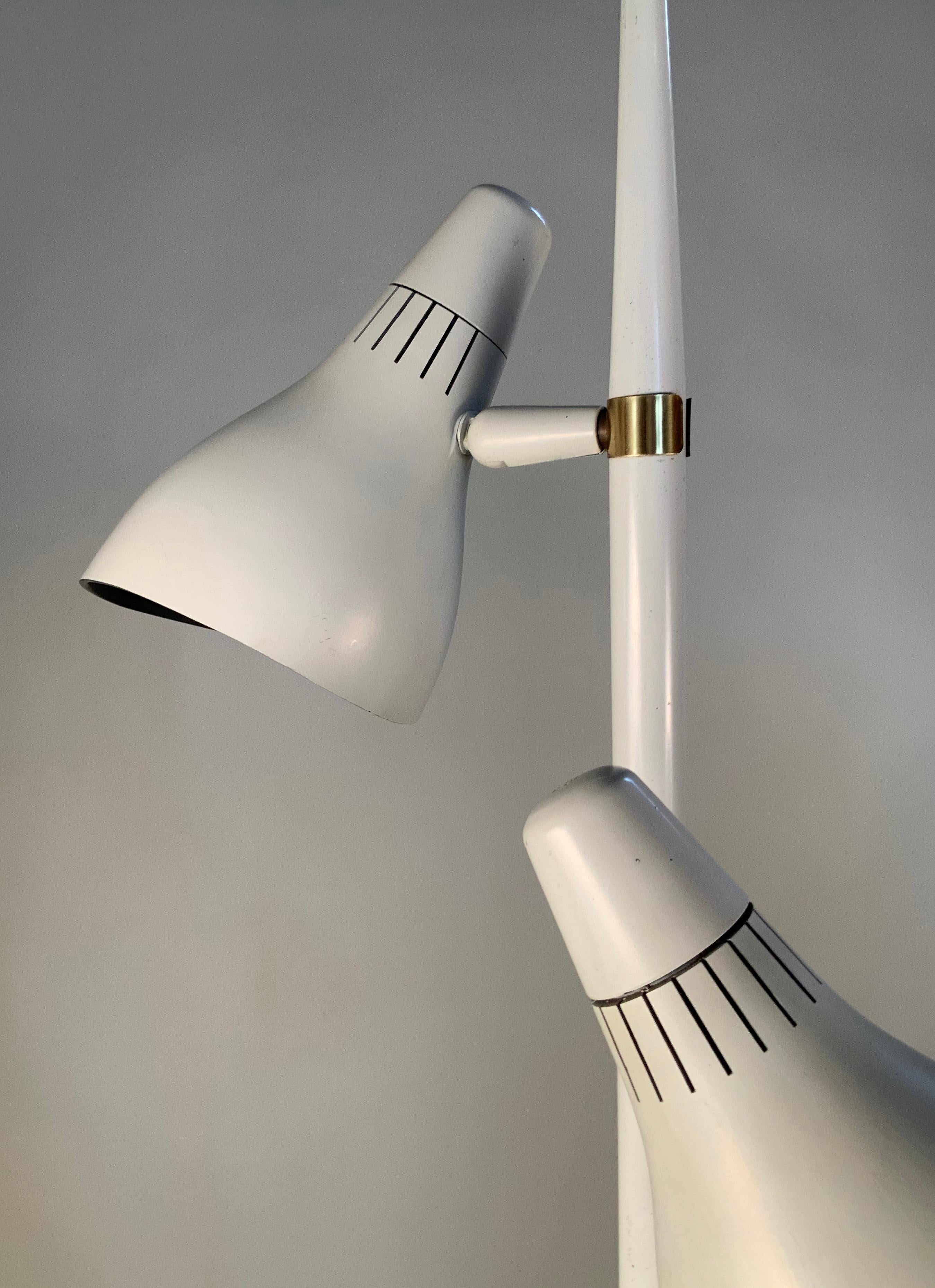1950s Three-Light Floor Lamp by Gerald Thurston for Lightolier In Good Condition In Hudson, NY
