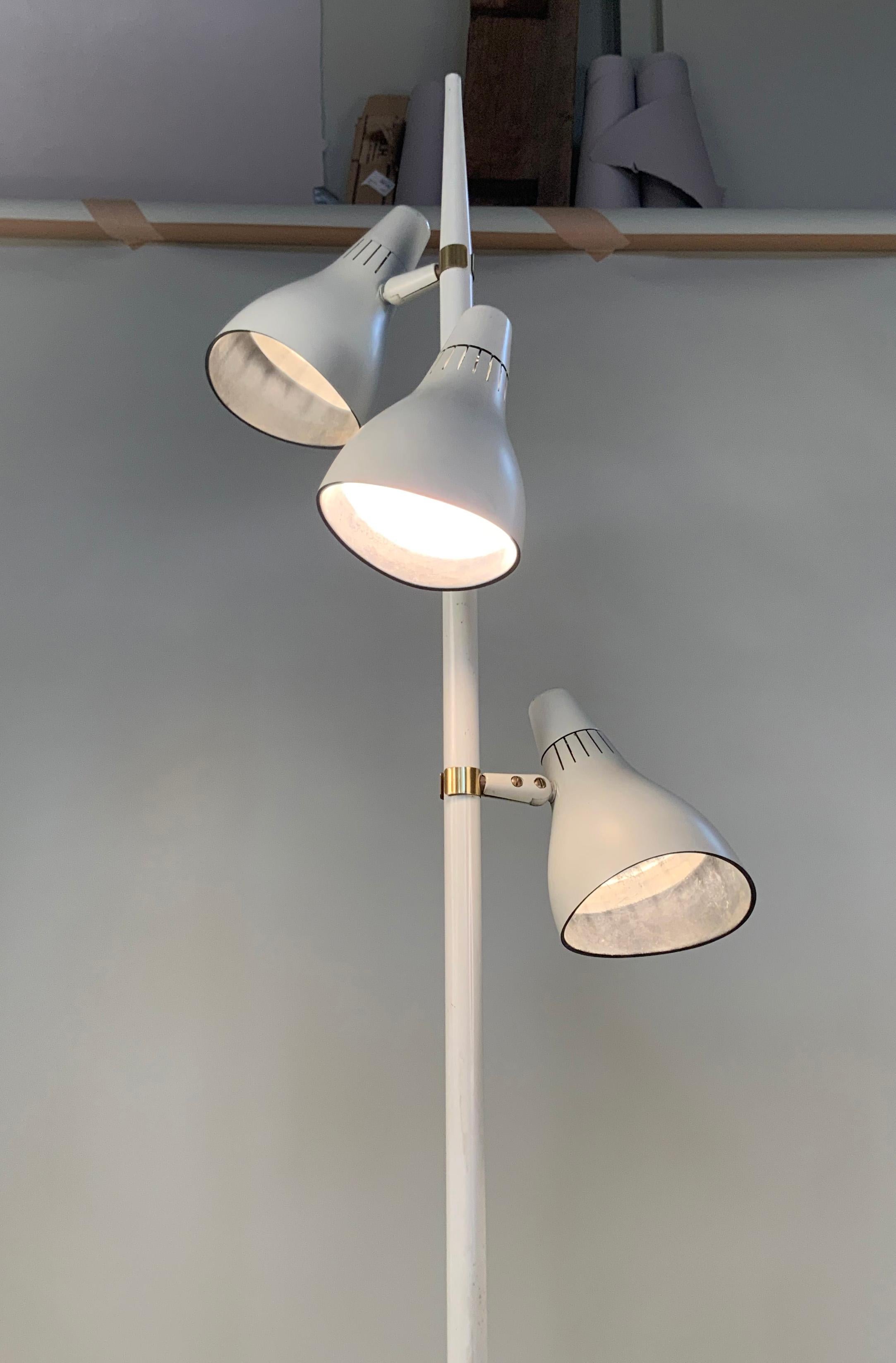 Mid-20th Century 1950s Three-Light Floor Lamp by Gerald Thurston for Lightolier