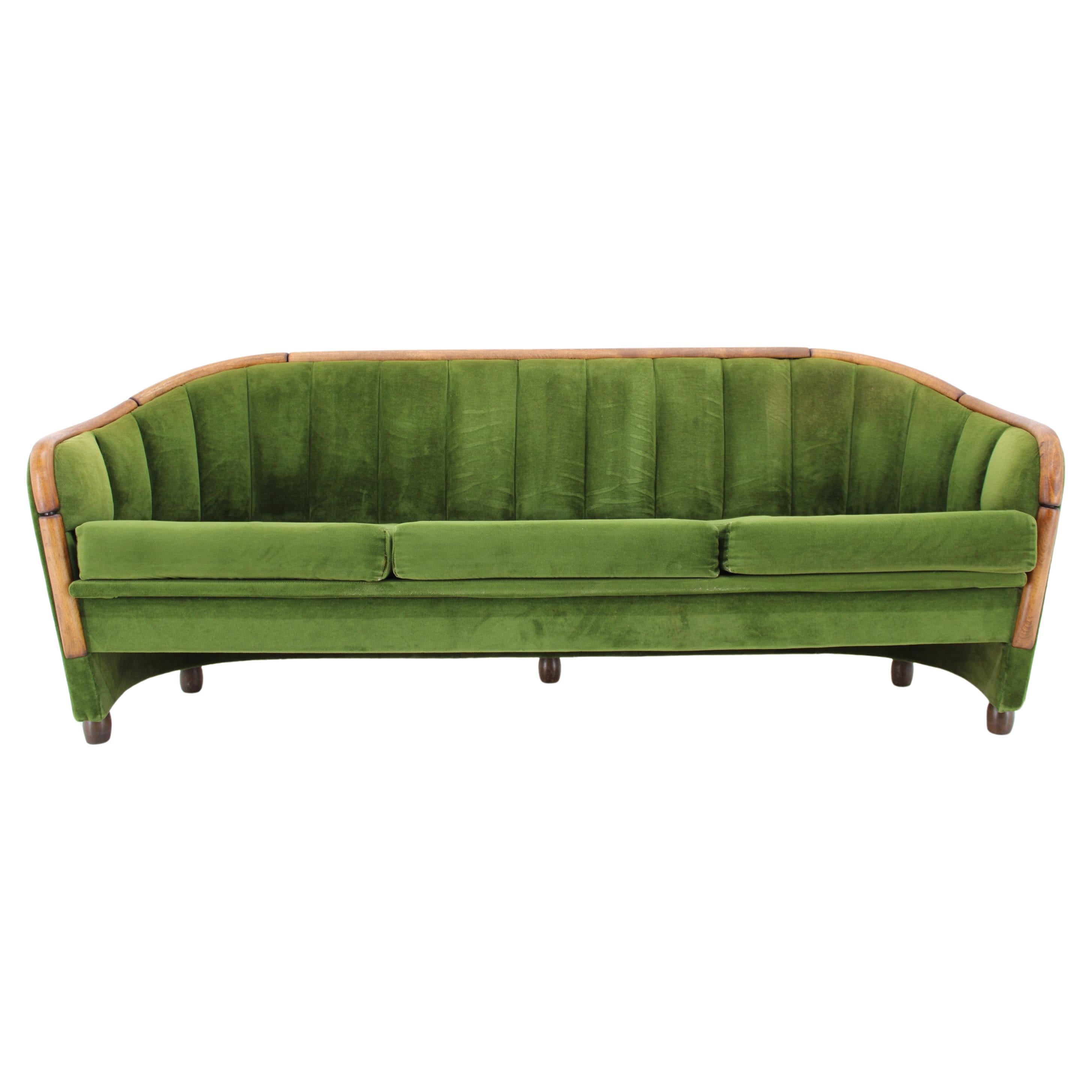 Dreisitzer-Sofa im Stil von Gio Ponti aus den 1950er Jahren, Tschechoslowakei