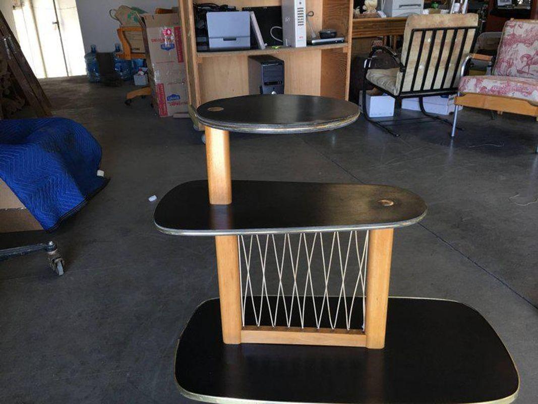 Juego de 3 Mesas Auxiliares de Centro de Arte de Cuerda de Mediana Edad, de los años 50 en venta 3