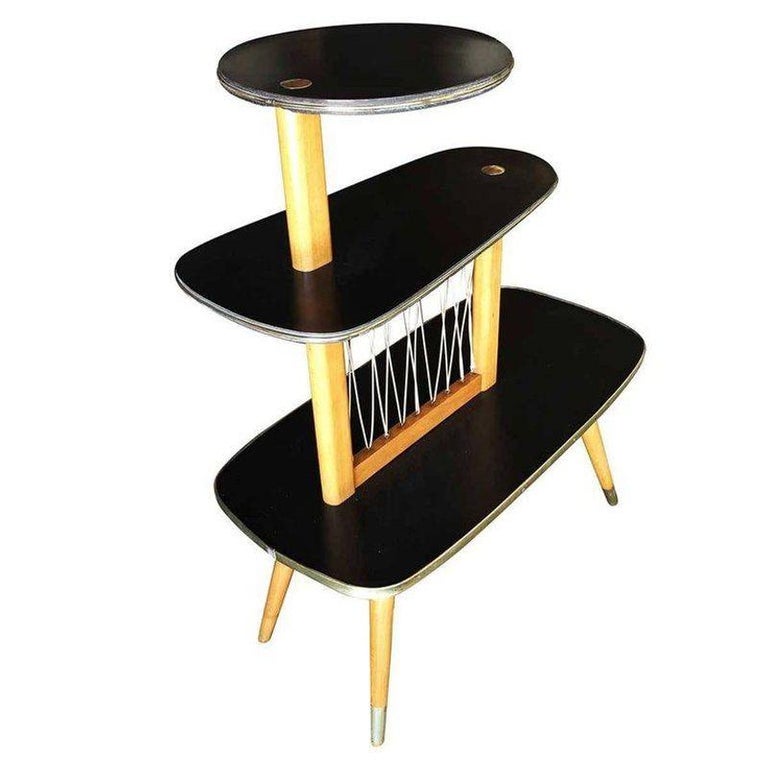String Table Deco 1950s Three-Tier Midcentury String Art Center Side Tables, Set of 3 For ...