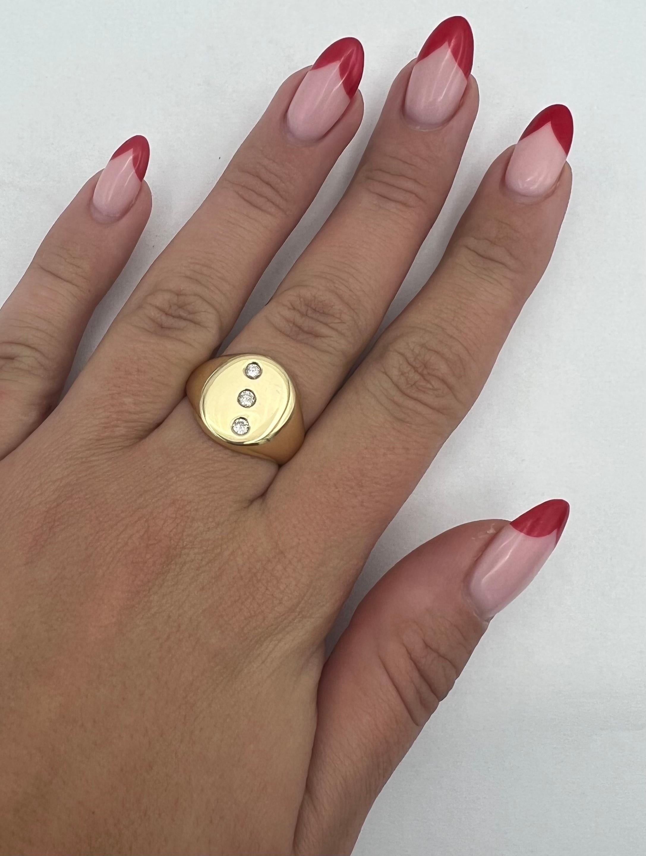 1950’s Tiffany & Co. 14k Gold Diamond Dice Ring In Excellent Condition In Beverly Hills, CA