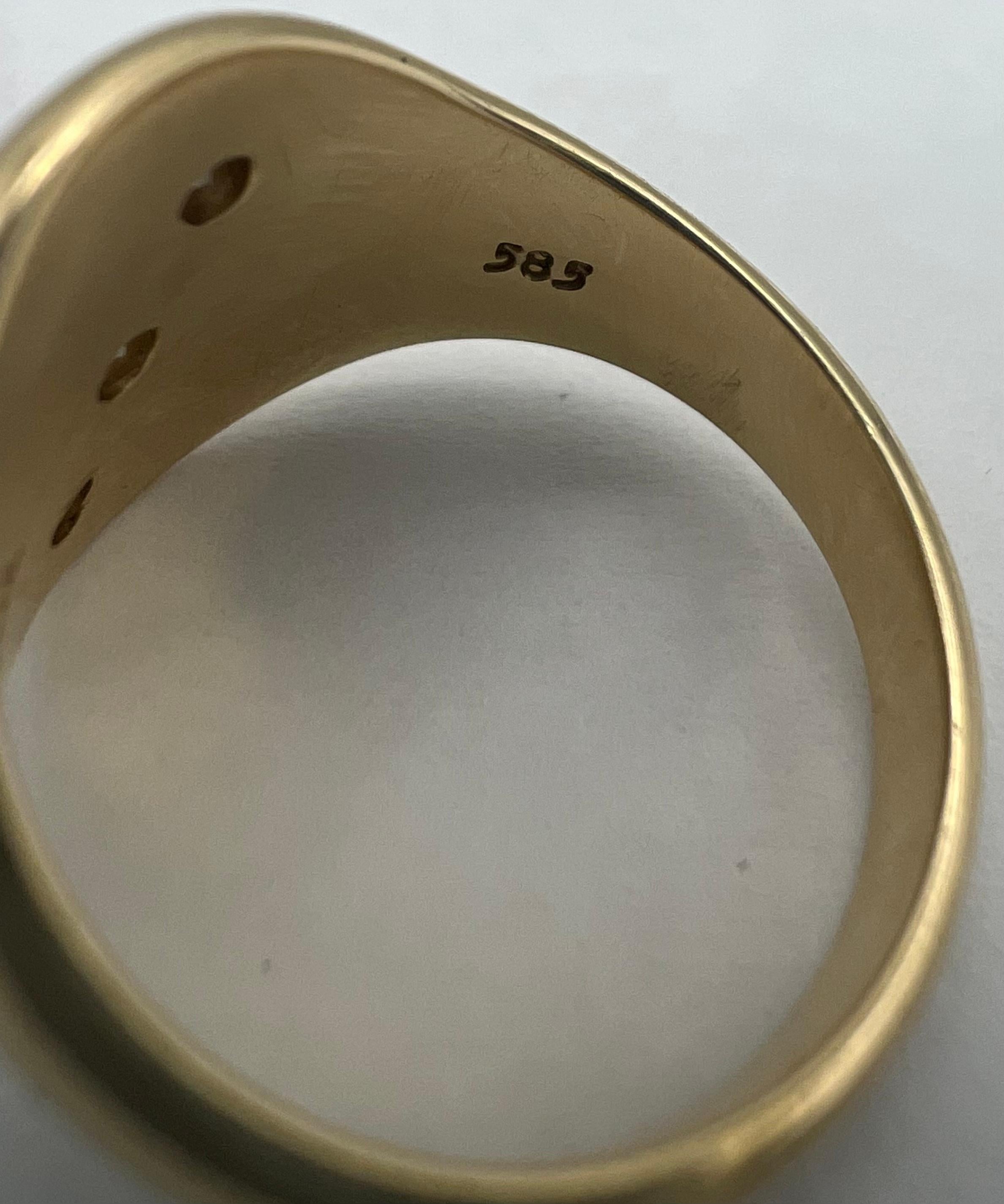 Men's 1950’s Tiffany & Co. 14k Gold Diamond Dice Ring