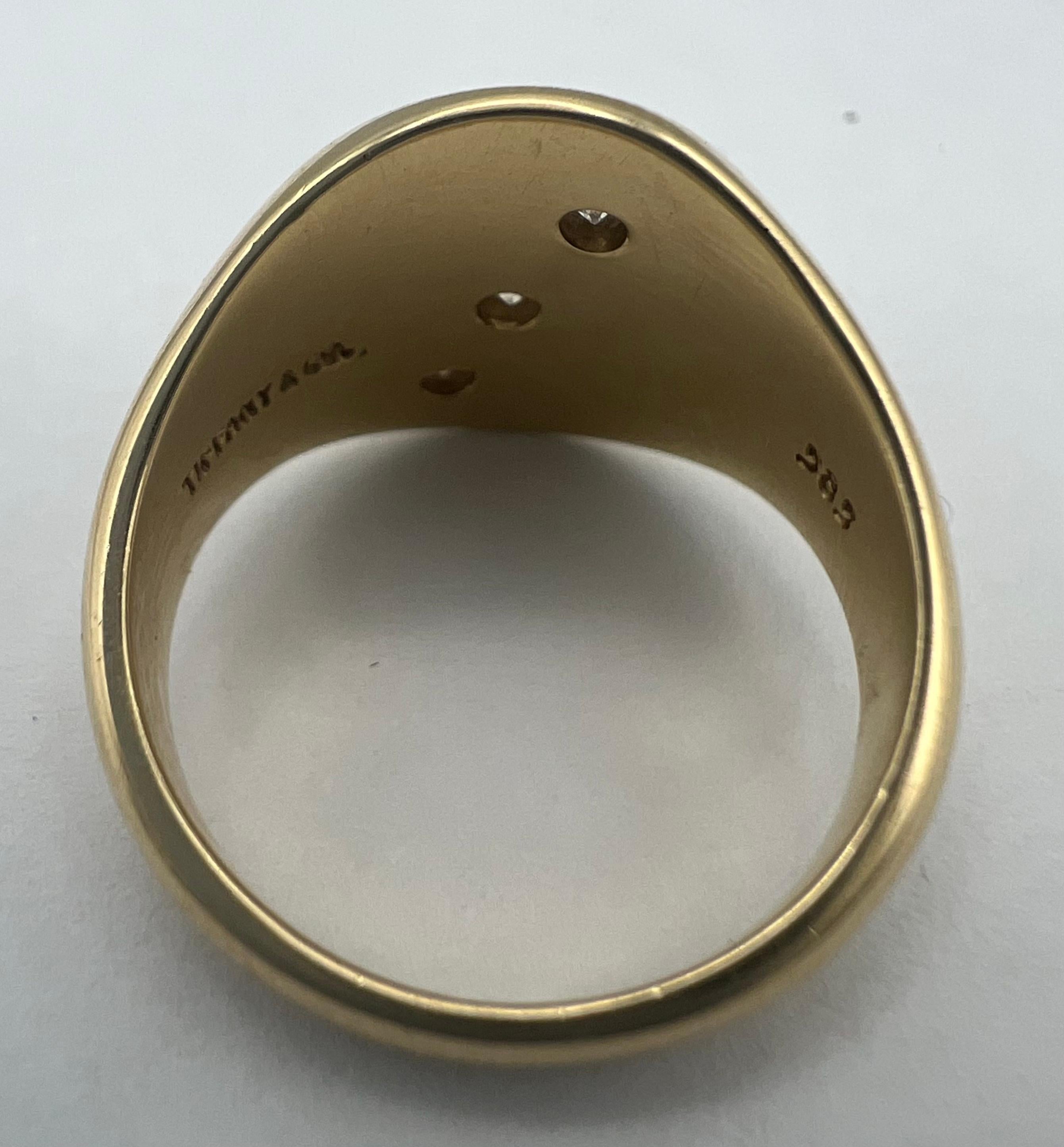 1950’s Tiffany & Co. 14k Gold Diamond Dice Ring 2