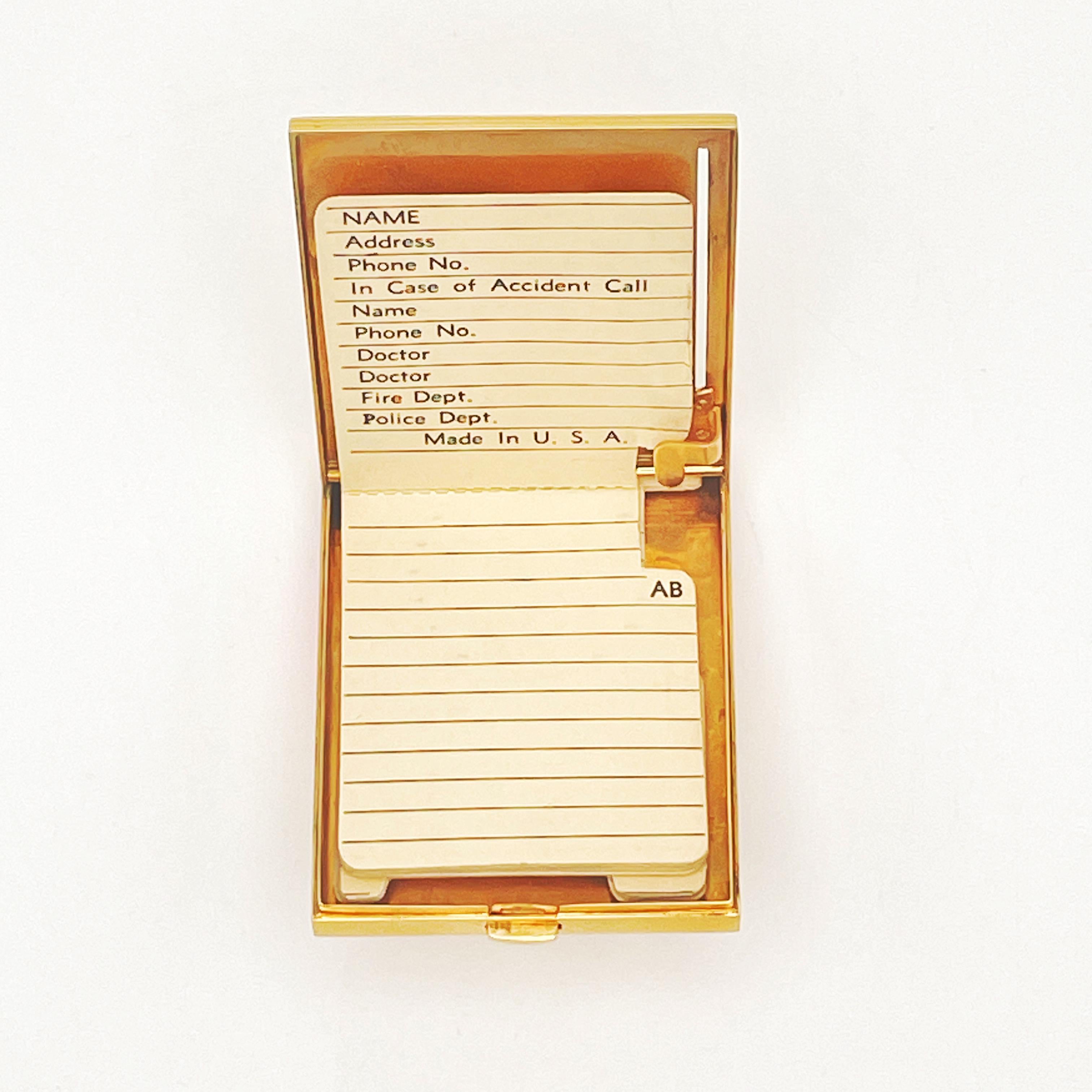 1950s Tiffany & Co. 14k Yellow Gold Ruby Rolodex RARE! 5