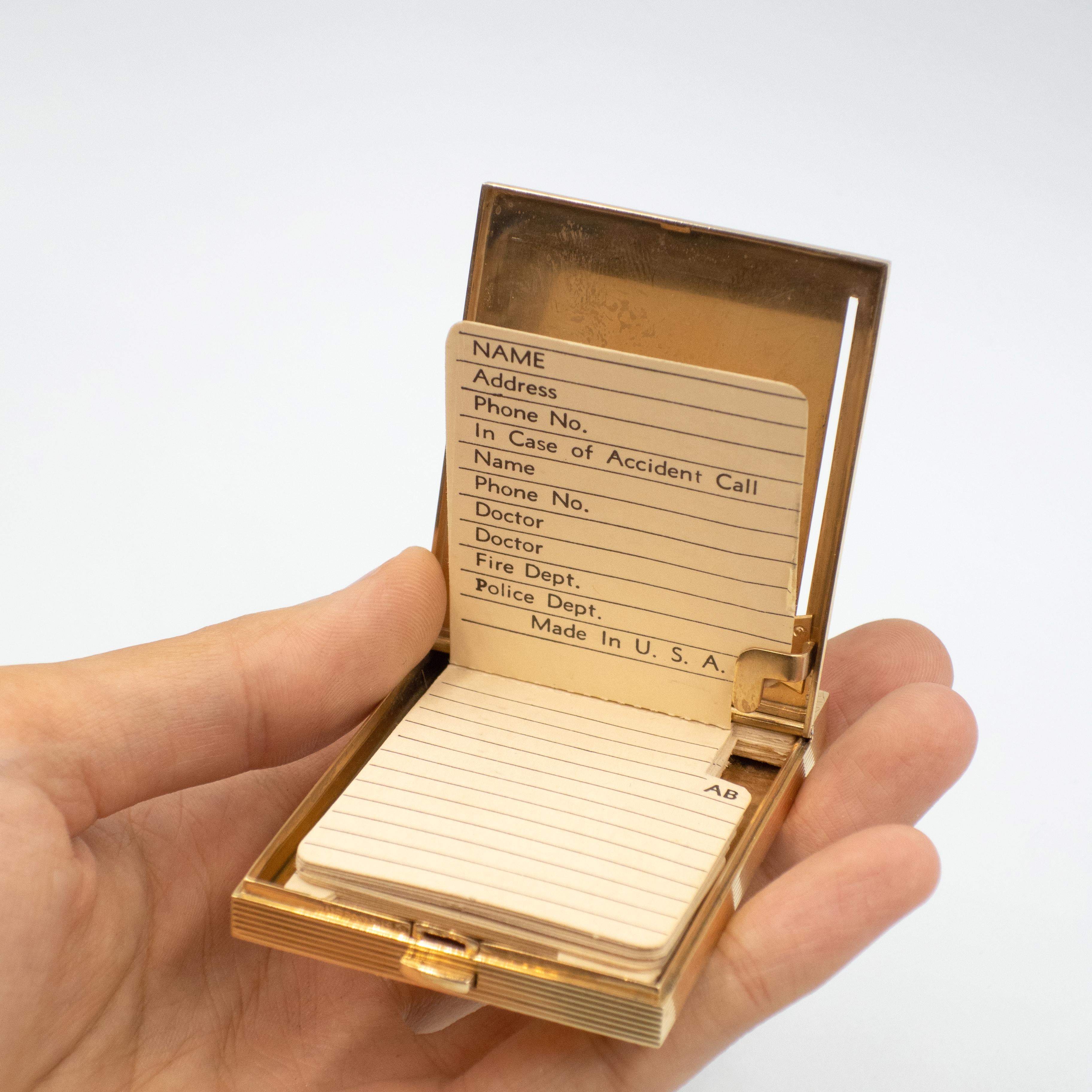 1950s Tiffany & Co. 14k Yellow Gold Ruby Rolodex RARE! 1
