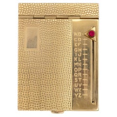 1950s Tiffany & Co. 14k Yellow Gold Ruby Rolodex RARE!