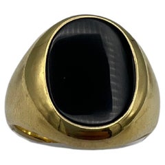 Vintage 1950’s Tiffany & Co. 18K Gold & Onyx Signet Ring 