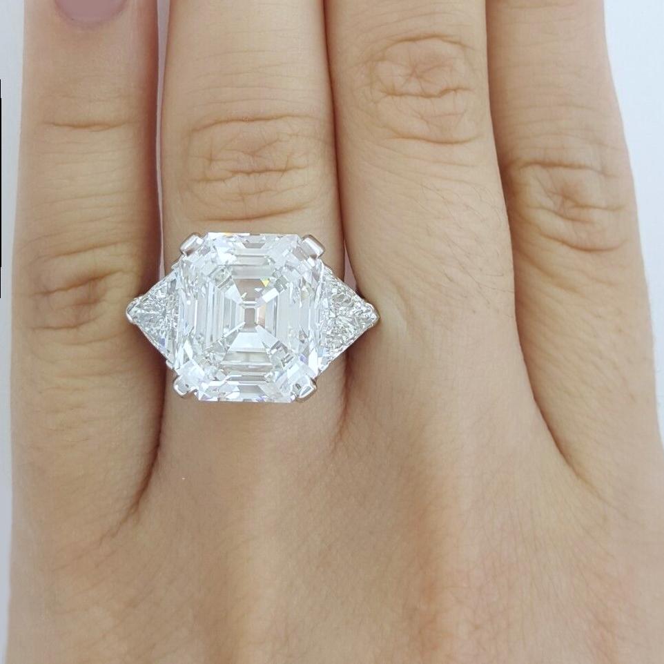 1950's Tiffany & Co. Authentic Vintage Emerald Cut 10 Carat Diamond Ring 1