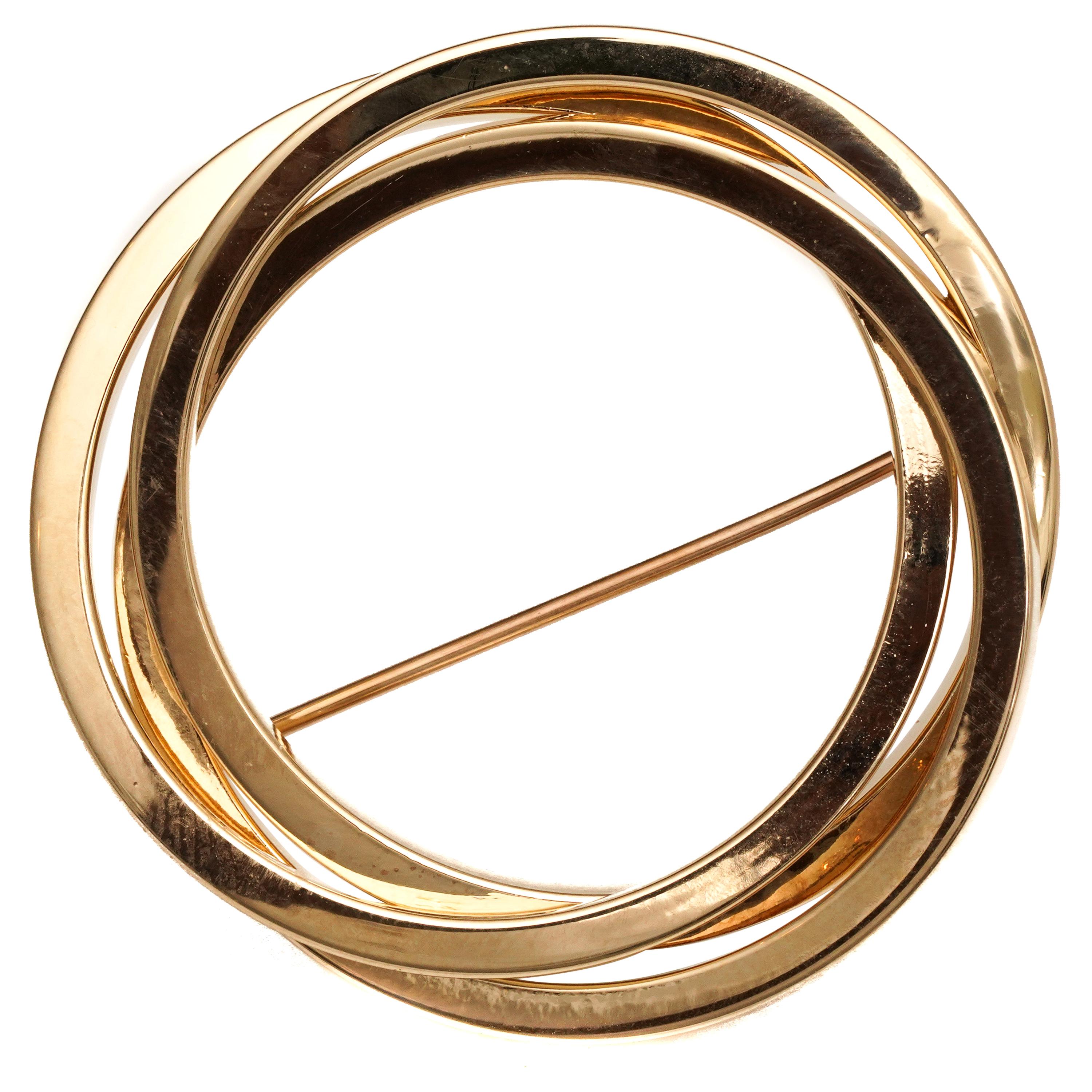 1950s Tiffany & Co. Trinity Pin in 14 Karat Gold