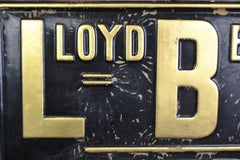 1950s Tin Advertising Sign for Insurance Company Lloyd Belge Antwerp, Belgium