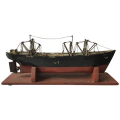 Vintage 1950s Tin  Boat Model