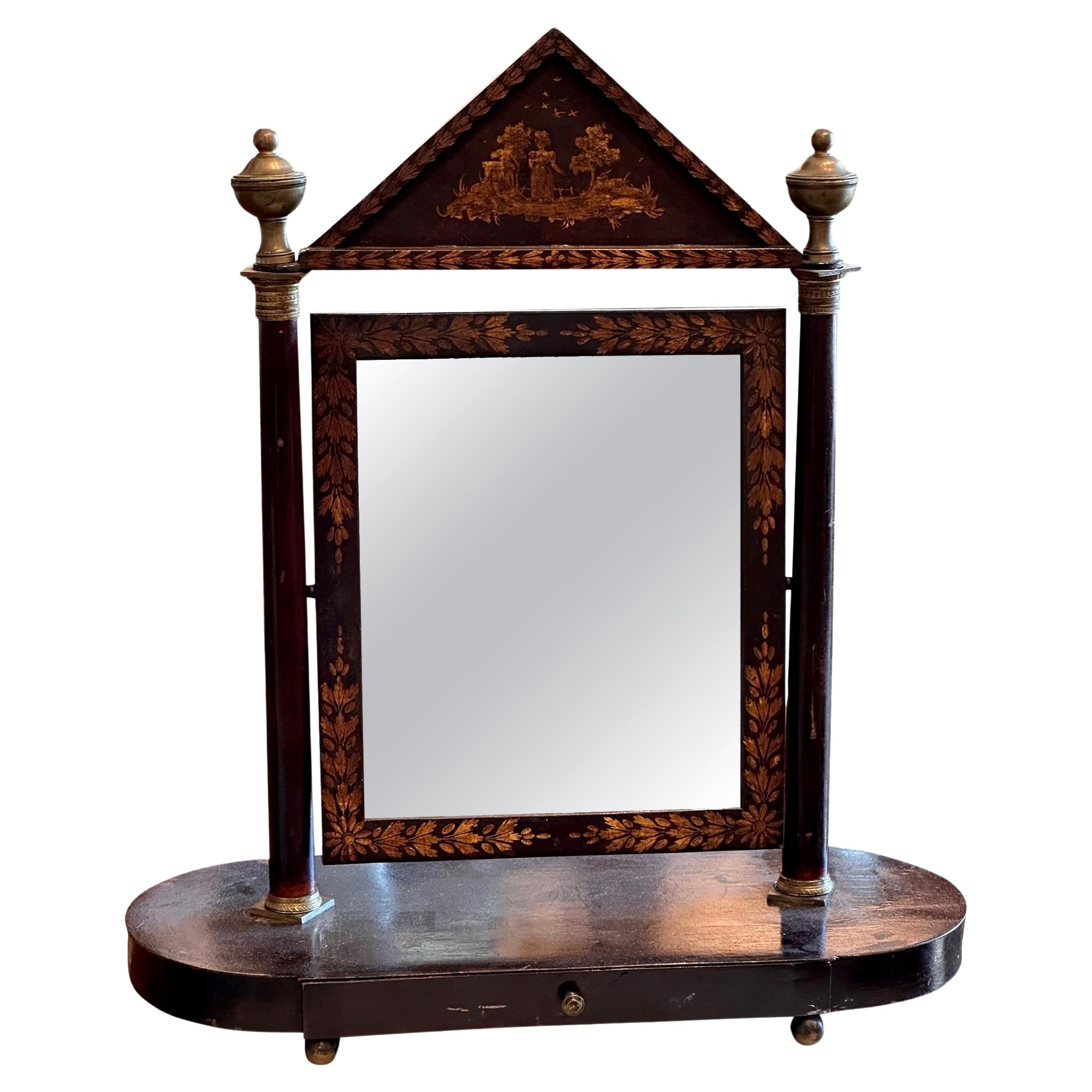 1950s Tole Dressing Mirror