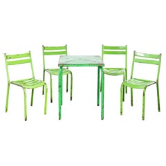 Retro 1950's Toledo French Outdoor Table and Four Chair Set '1629.1'