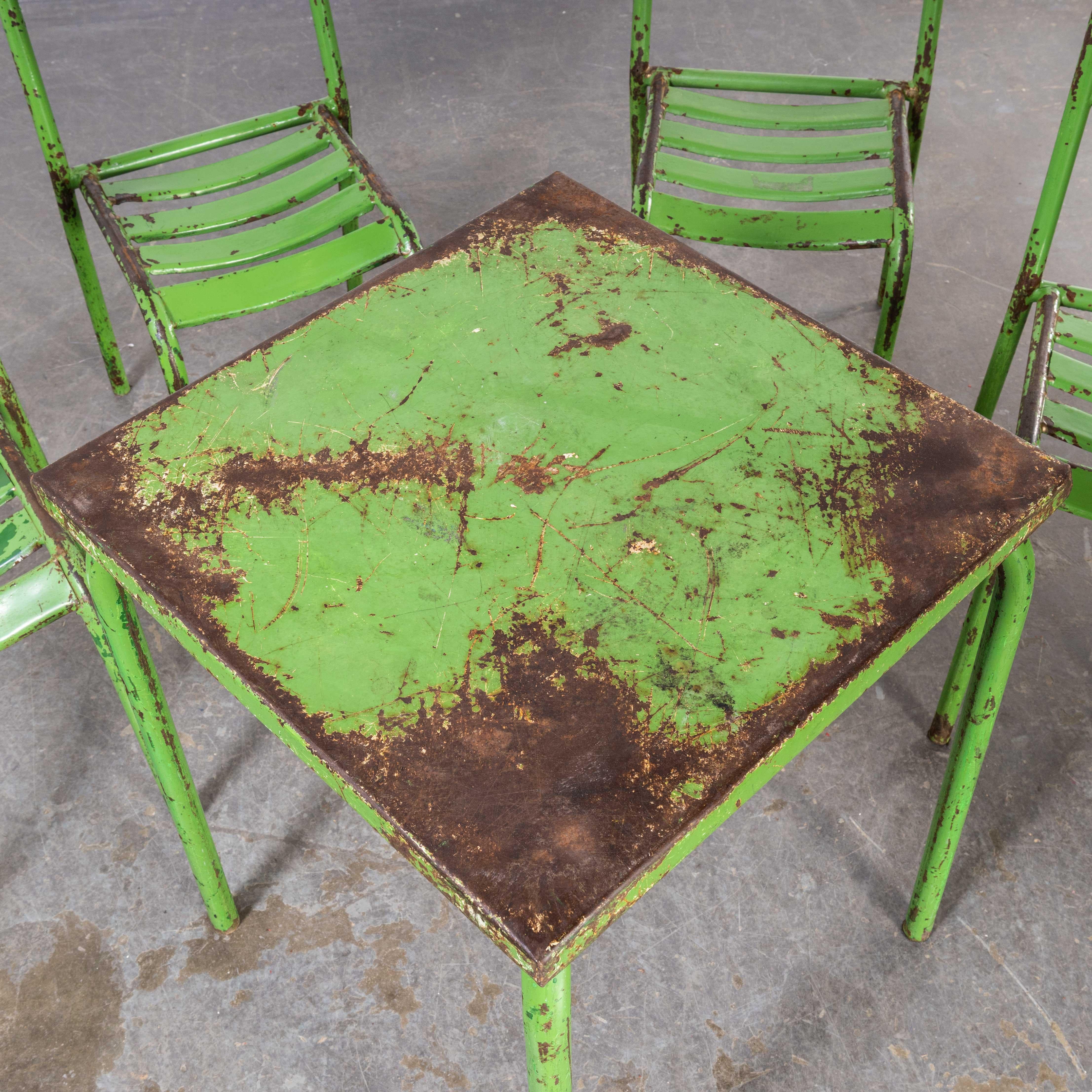 1950's, Toledo French Outdoor Table and Four Chair Set '1629.2' 1