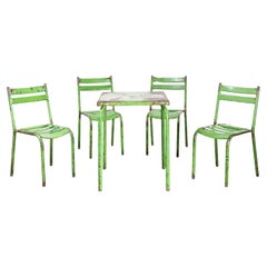 1950er Jahre, Toledo Französischer Outdoor-Tisch und vier Stühle Set '1629.2'