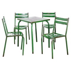 Retro 1950's Toledo French Outdoor Table and Four Chair Set