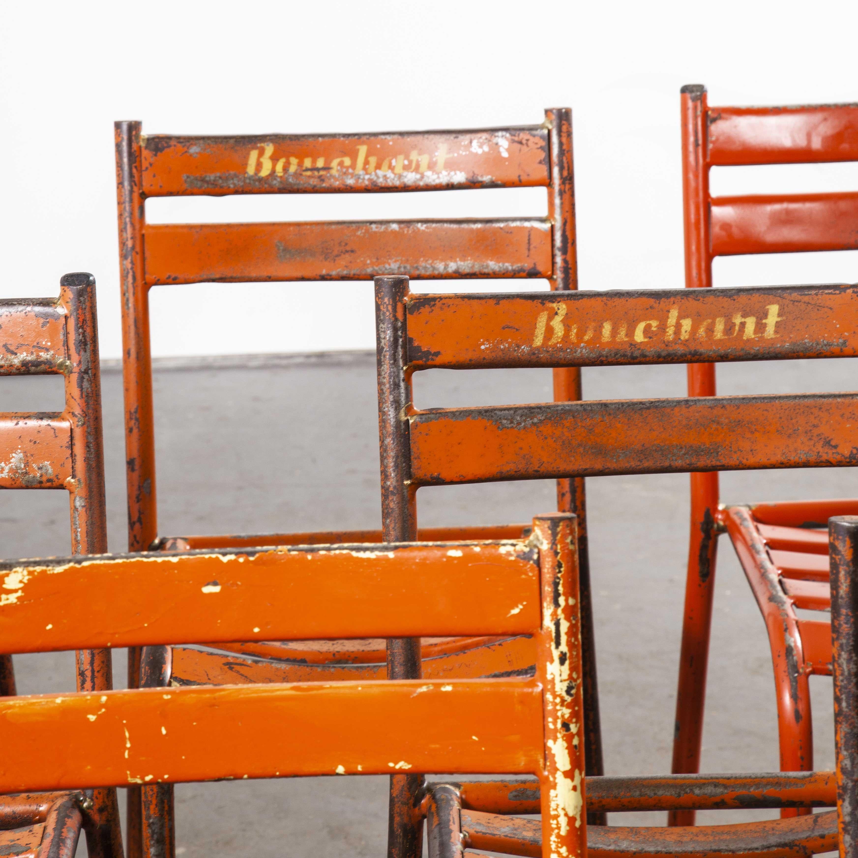 1950s Toledo Red Metal Outdoor Chairs, Set of Ten at 1stDibs