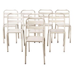 1950's Tolix T2 Original French Dining Chairs, Set of Eight