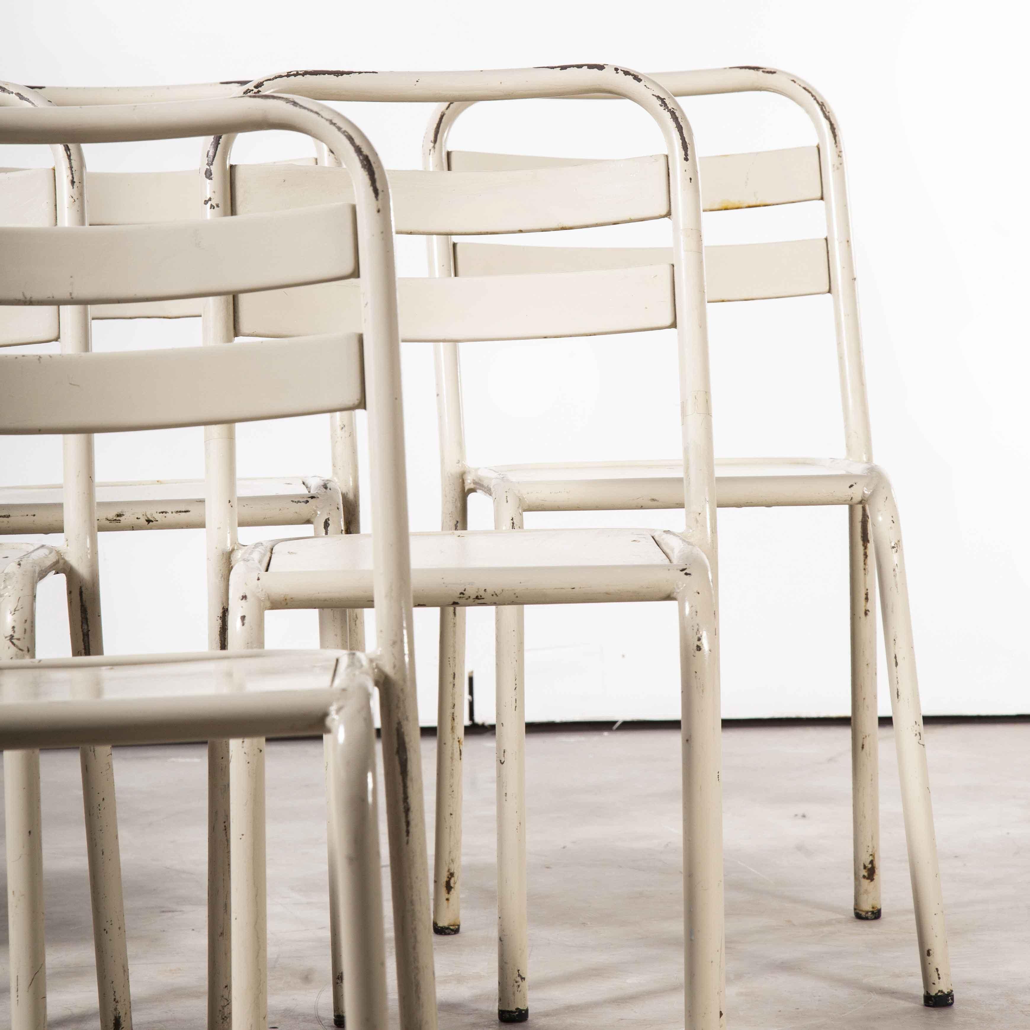 1950's Tolix T2 Original French Dining Chairs, Set of Six In Good Condition In Hook, Hampshire