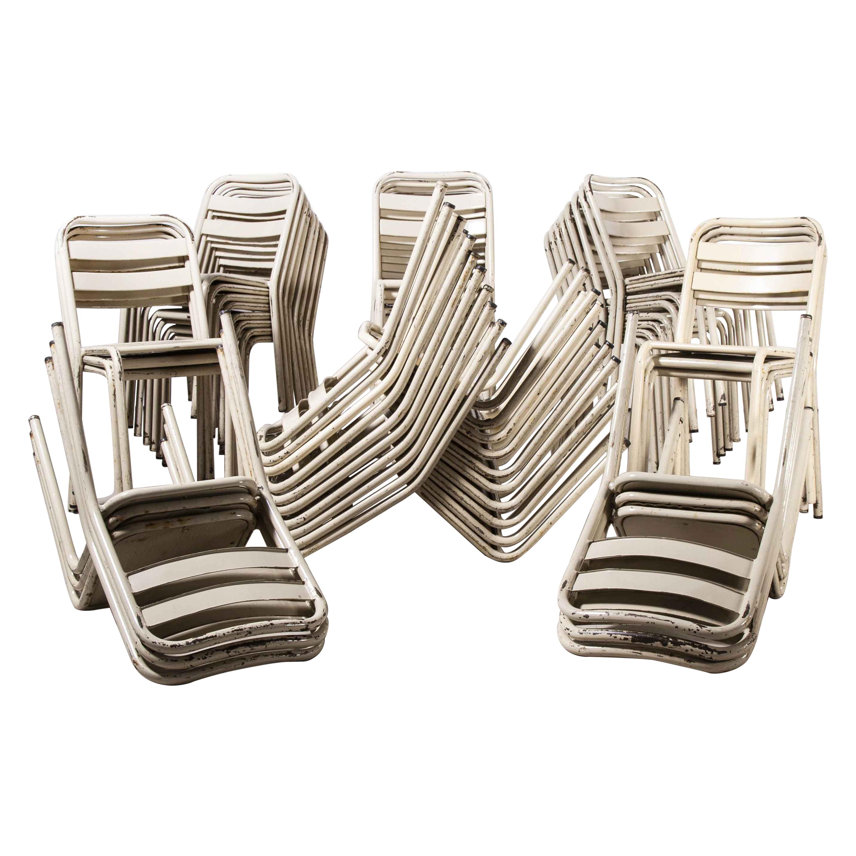 1950
s Tolix T2 Original French Dining Chairs, Various Quantities Available