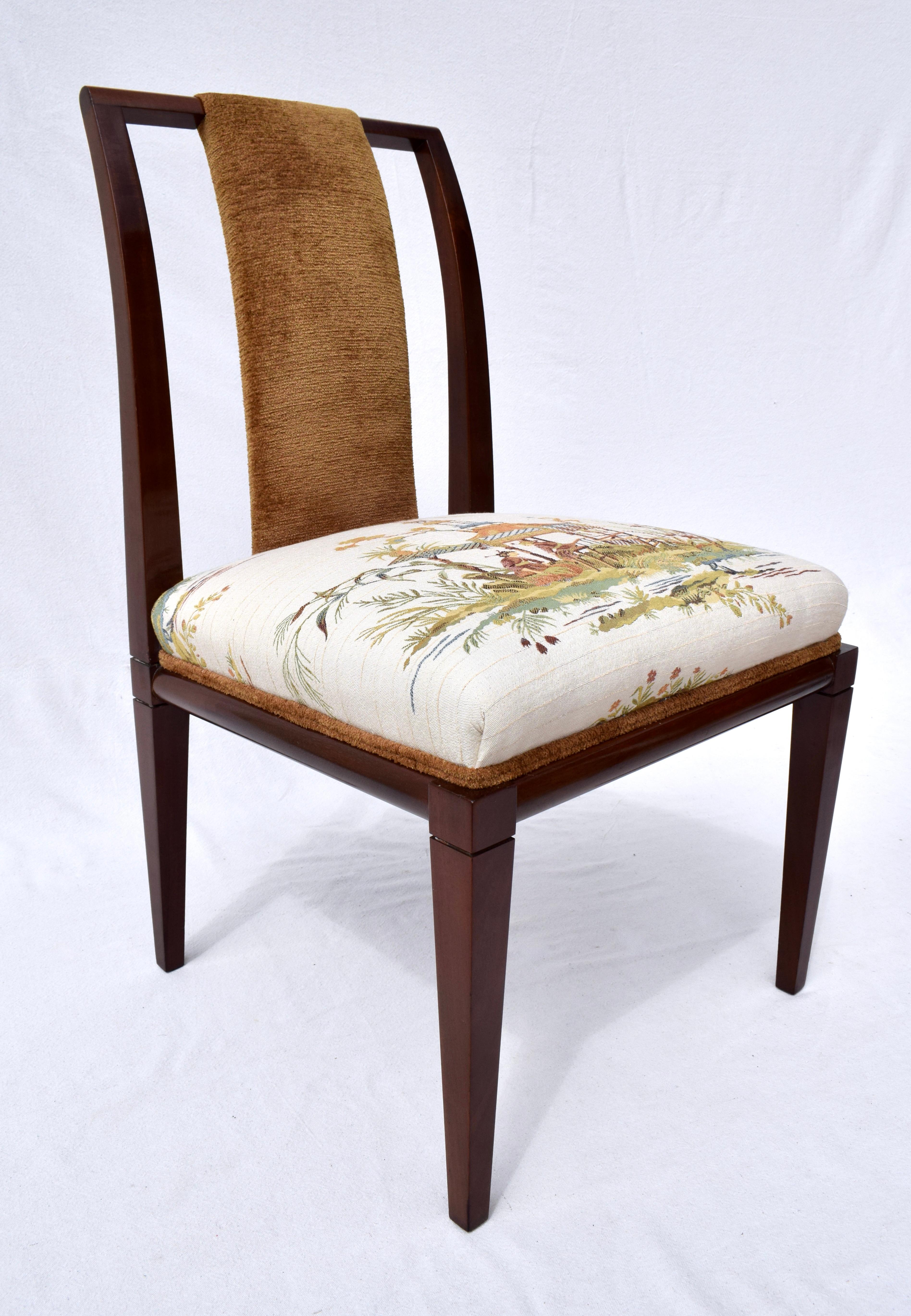 1950's Tommi Parzinger Dining Chairs in Brunschwig & Fils For Sale 5
