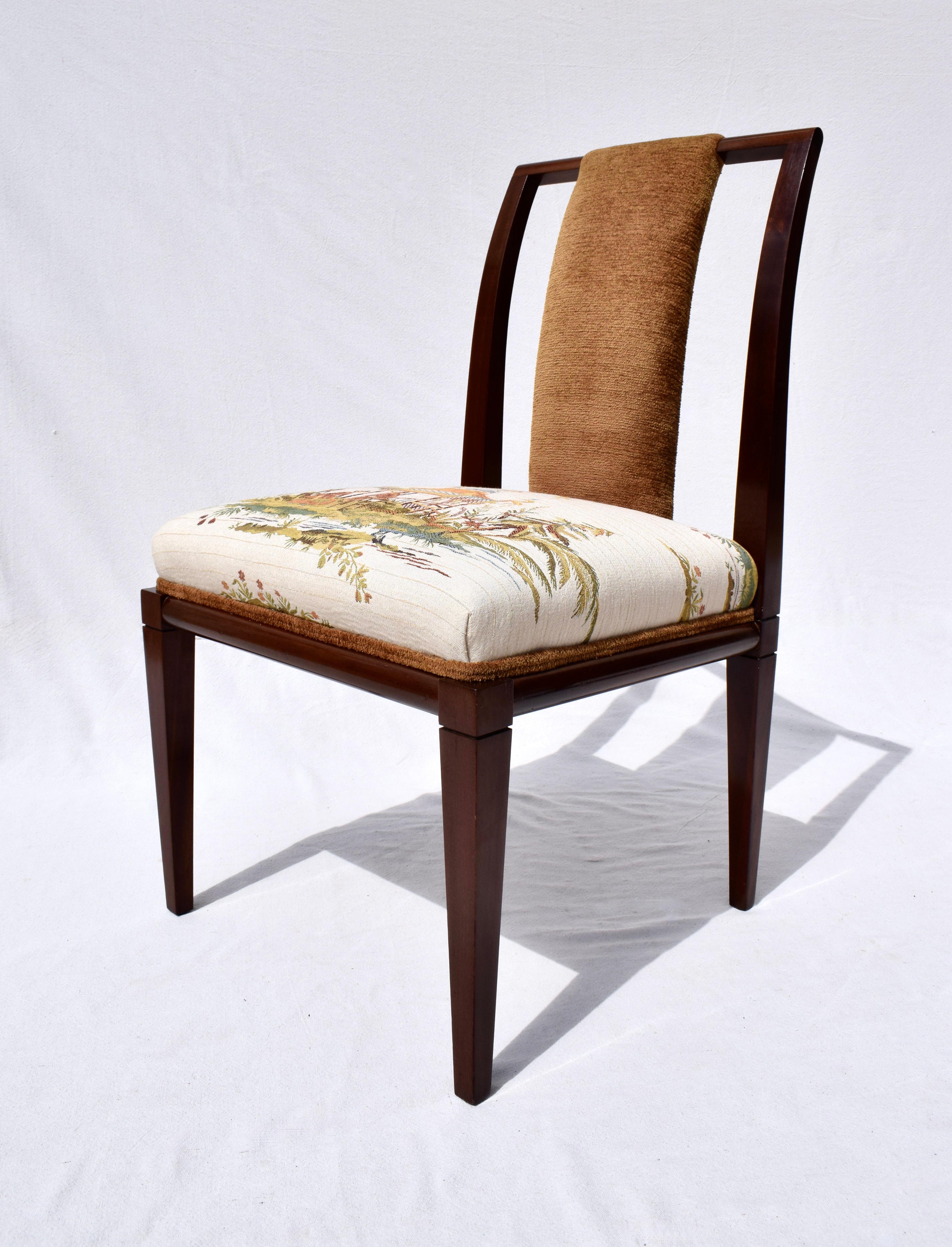 1950's Tommi Parzinger Dining Chairs in Brunschwig & Fils For Sale 7