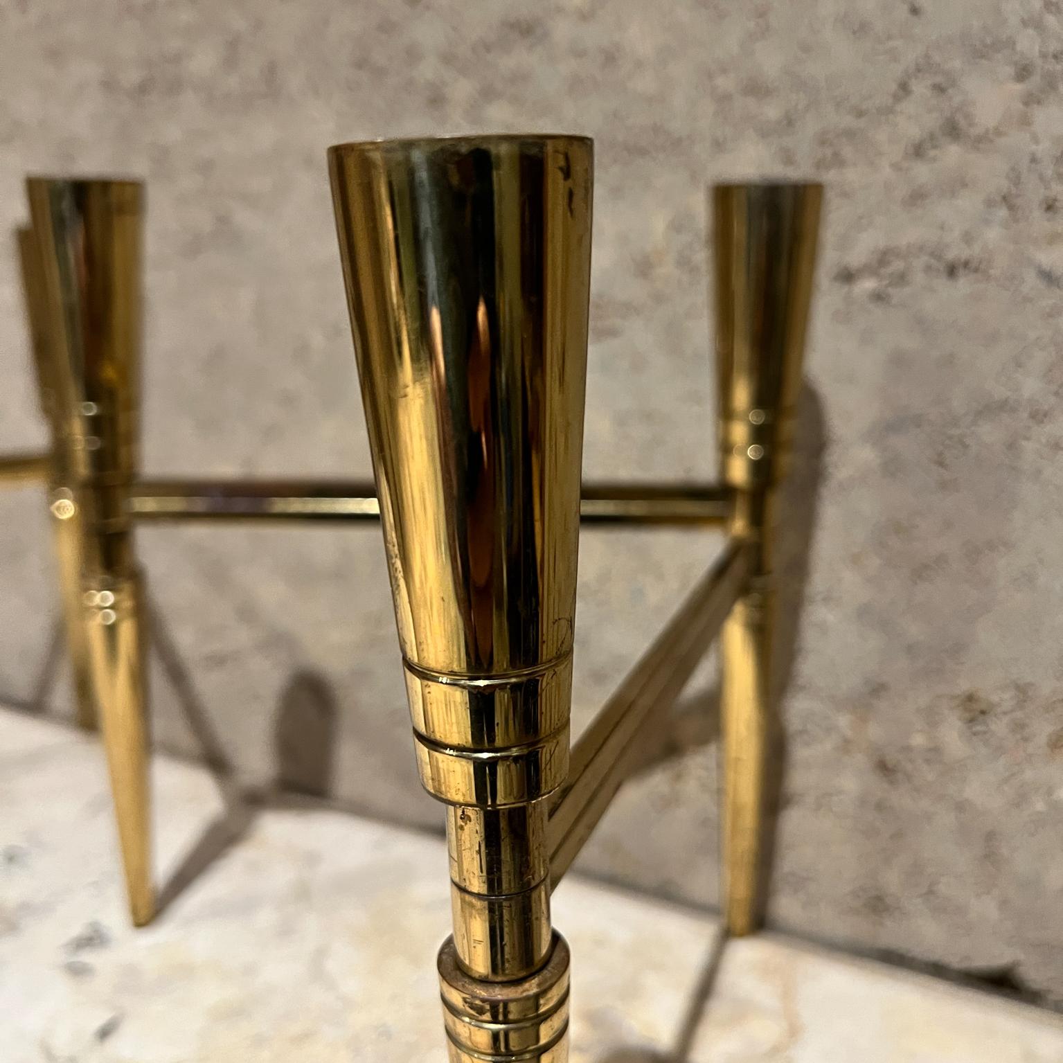 1950s Tommi Parzinger Folding Brass Candelabra 6 Arm In Good Condition In Chula Vista, CA