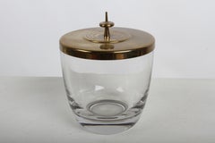 1950s Tommi Parzinger for Dorlyn Silversmiths Brass & Glass Jar / Ice Bucket