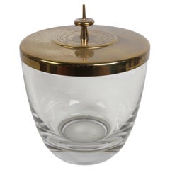 1950s Tommi Parzinger for Dorlyn Silversmiths Brass & Glass Jar / Ice Bucket