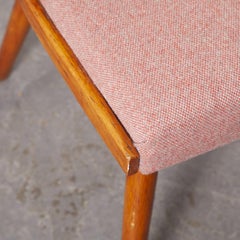 1950s Ton Upholstered Dining Chairs by Radomir Hoffman, Pair