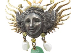 Tony Duquette Broche en forme d'ange en or jaune 18 carats, années 1950