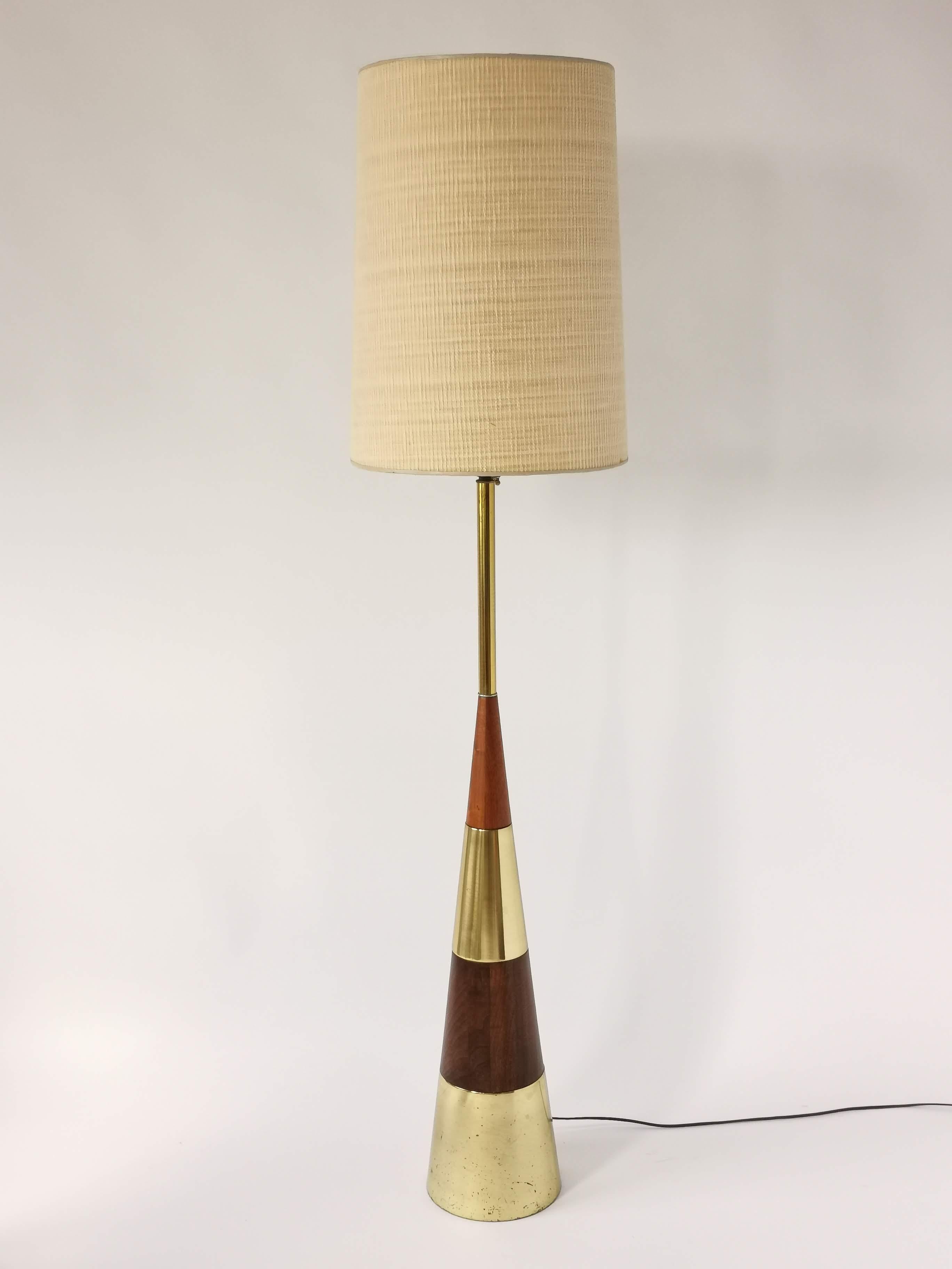 Mid-20th Century 1950s Tony Paul Huge Conical Floor Lamp for Westwood, USA