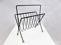 1950s Tony Paul Steel Wire Magazine Rack