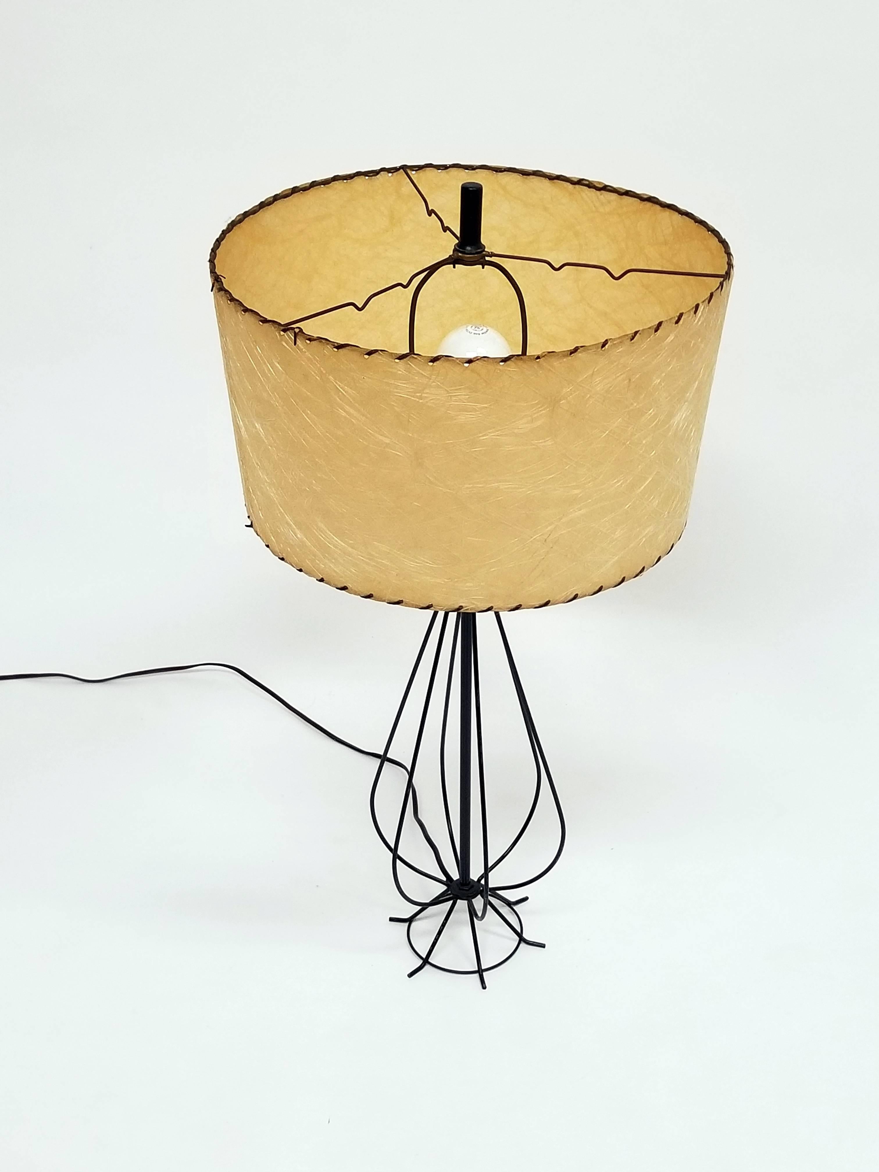 American 1950s Tony Paul Wire Table Lamp, USA